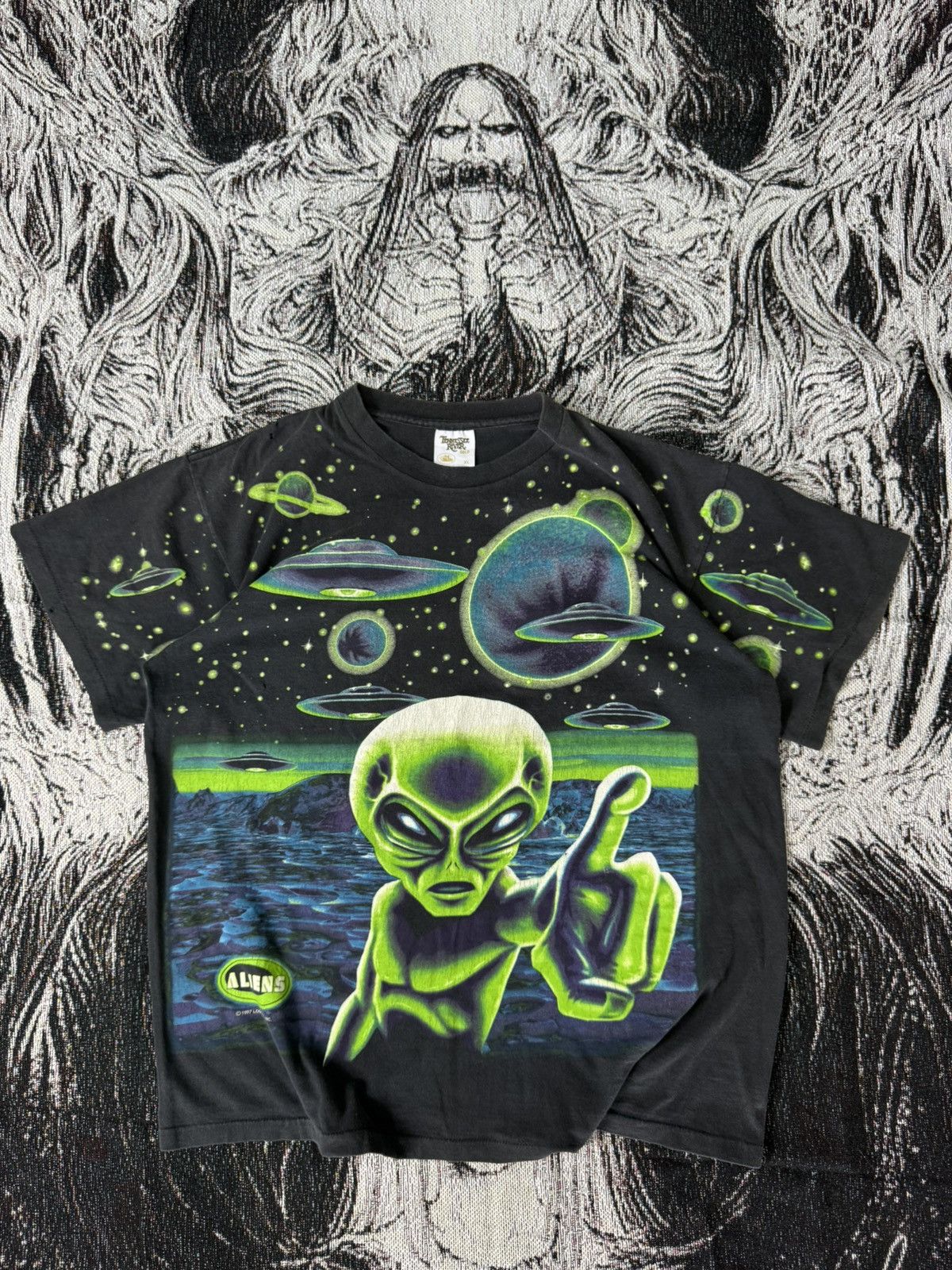 Vintage VTG Aliens 90s Size US XL / EU 56 / 4 - 2 Thumbnail