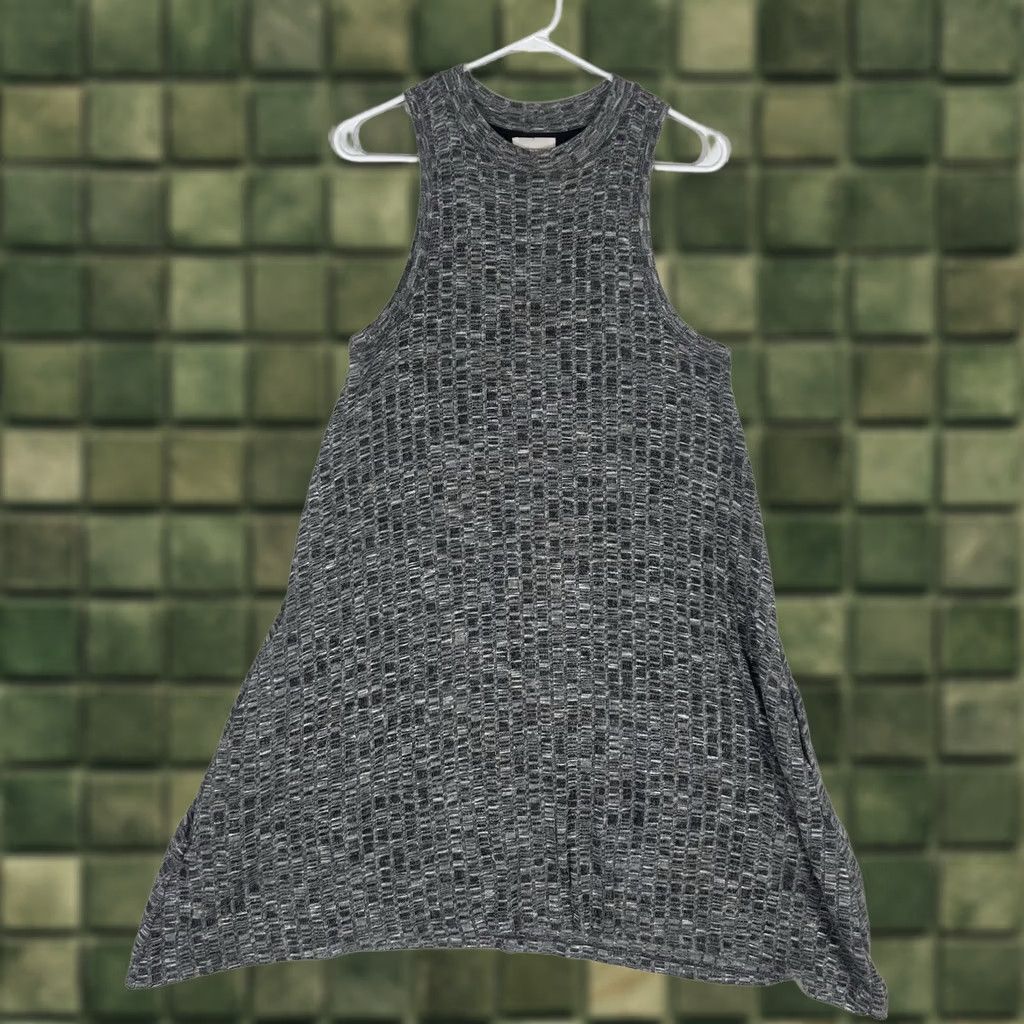 Anthropologie Anthropologie Maeve Fit And Flare Dress Womens S Geometric Sleeveless Lined Cap Sleeve Knee Length Grey Size S / US 4 / IT 40 - 1 Thumbnail