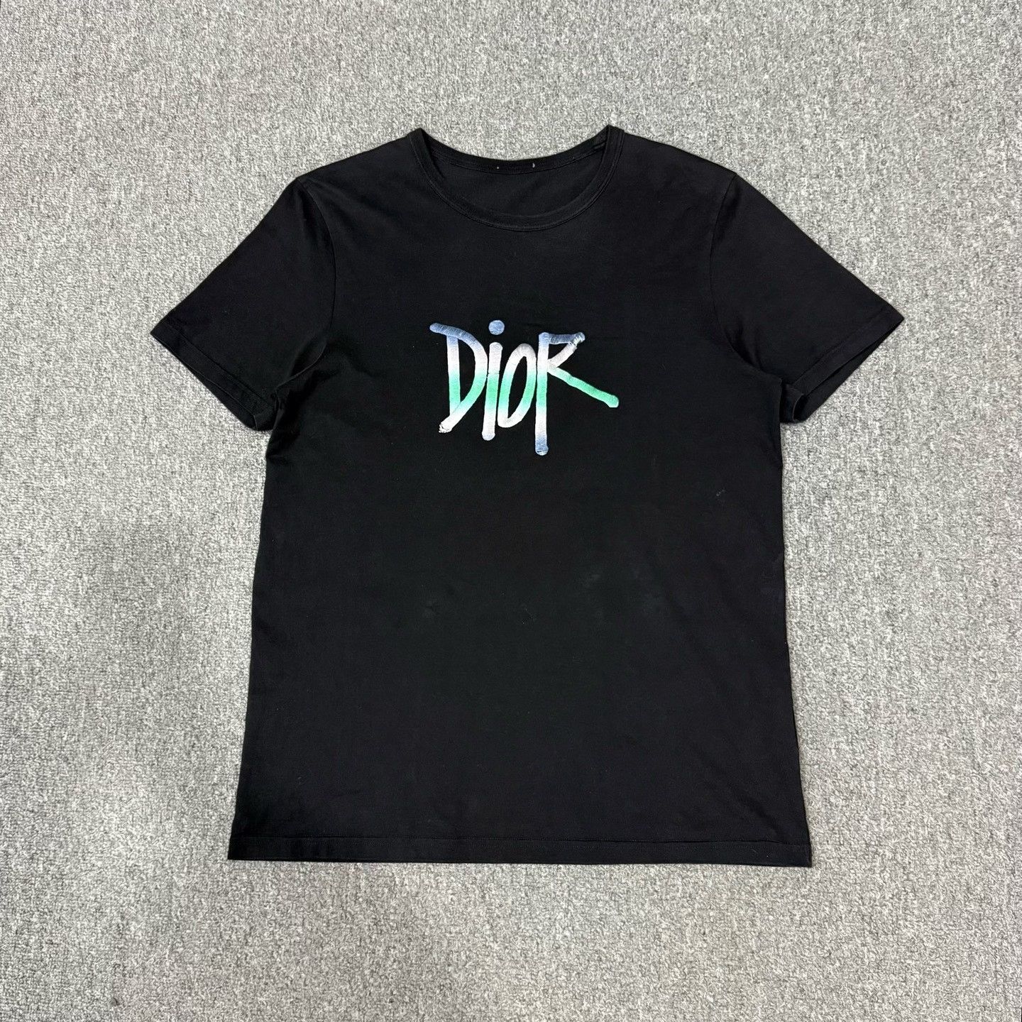 Dior Dior Black Gradient Embroidery Tee Size US L / EU 52-54 / 3 - 1 Thumbnail