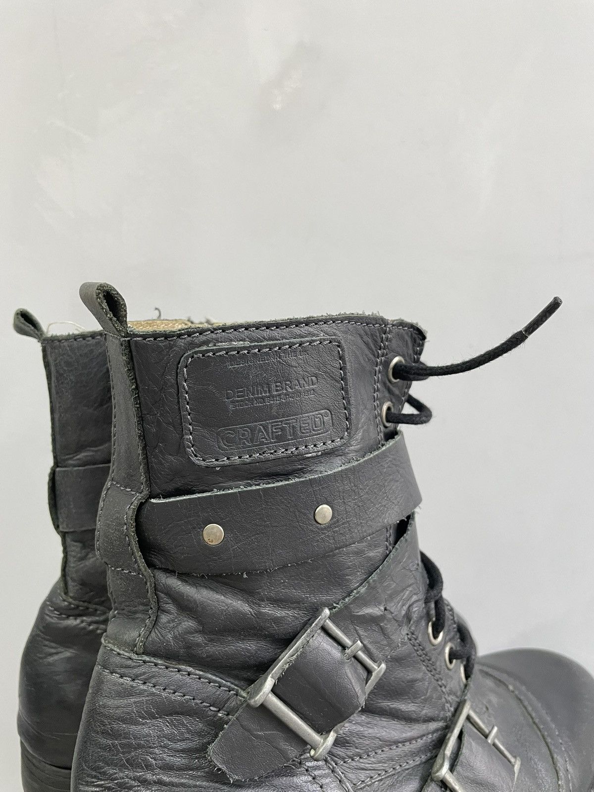 Hedi Slimane Vintage Moto Ankle Black Leather Boots A.S. 98 style 90s Size US 7.5 / IT 37.5 - 4 Thumbnail