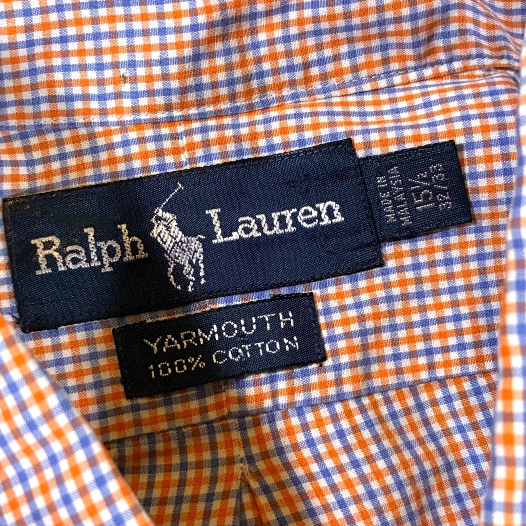Ralph Lauren Ralph Lauren Yarmouth Gingham Button Down Shirt Men's L Orange Plaid Long Sleeve Size US L / EU 52-54 / 3 - 7 Thumbnail
