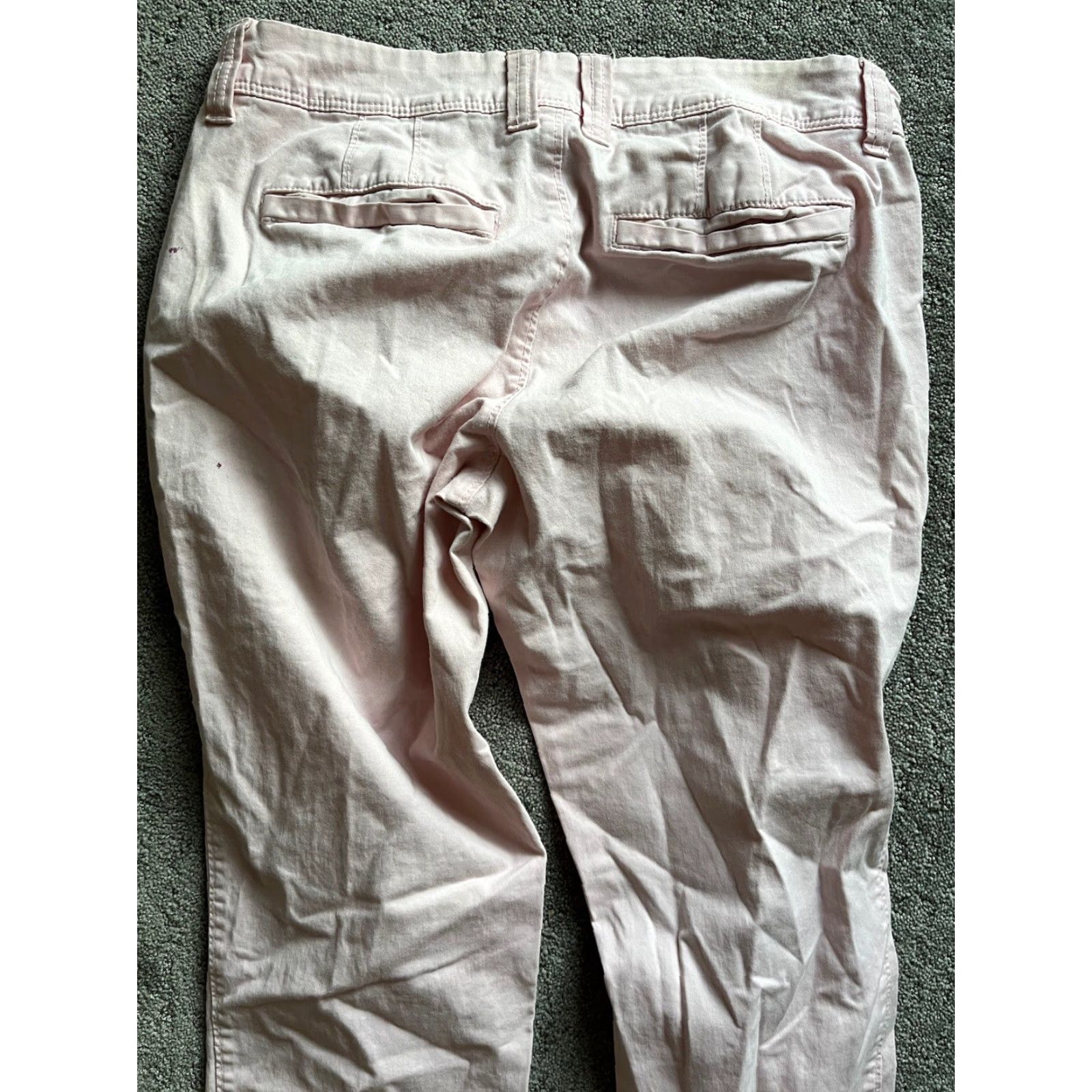 Old Navy VINTAGE Old Navy Women's Pants Chino Mid Rise Straight Leg Khaki Pink Stretch Size 2 Size 26" / US 2 / IT 38 - 4 Thumbnail