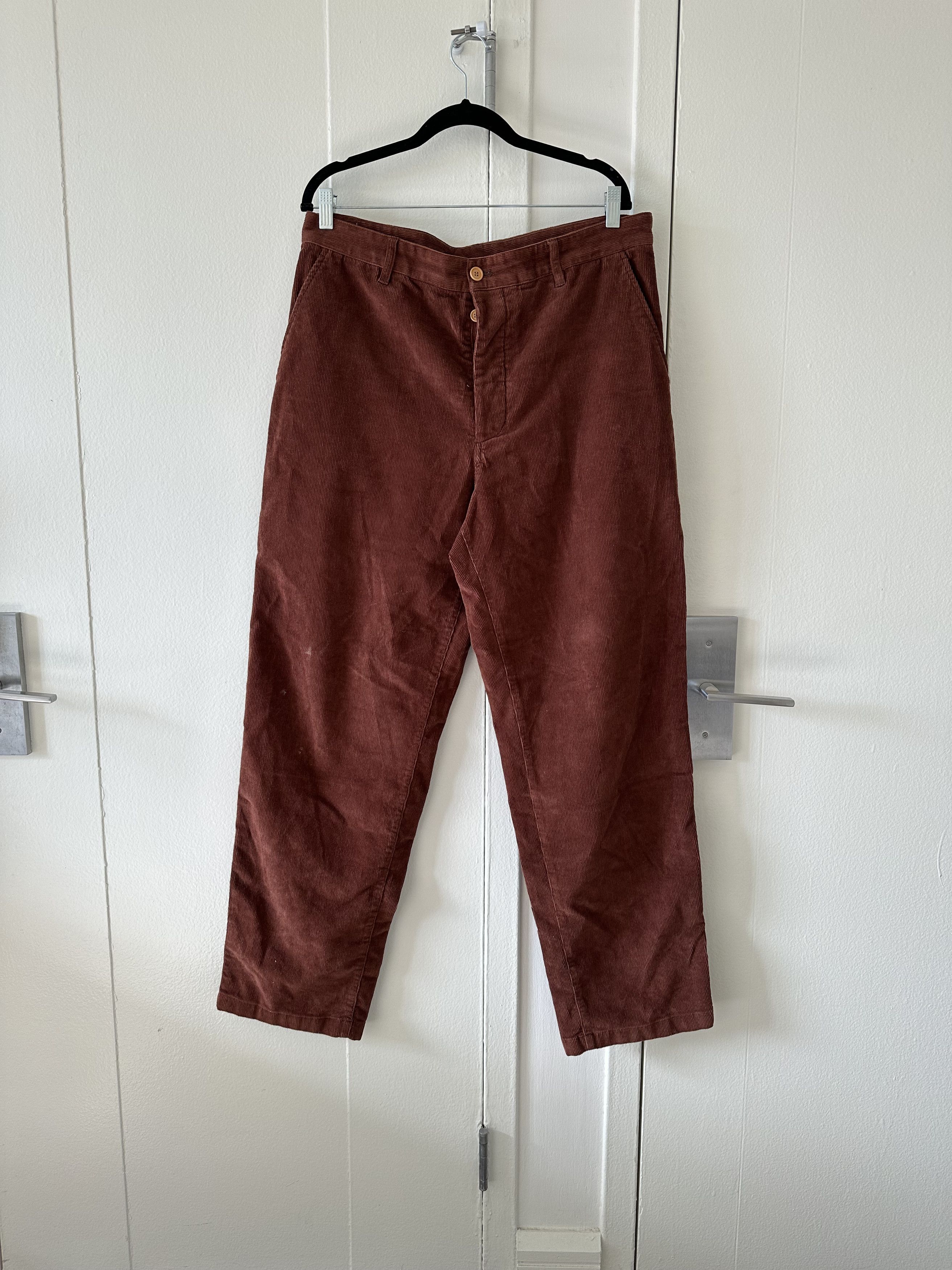 Image of Acne Studios Corduroy Carpenter Pocket Pants in Rust, Men's (Size 36)