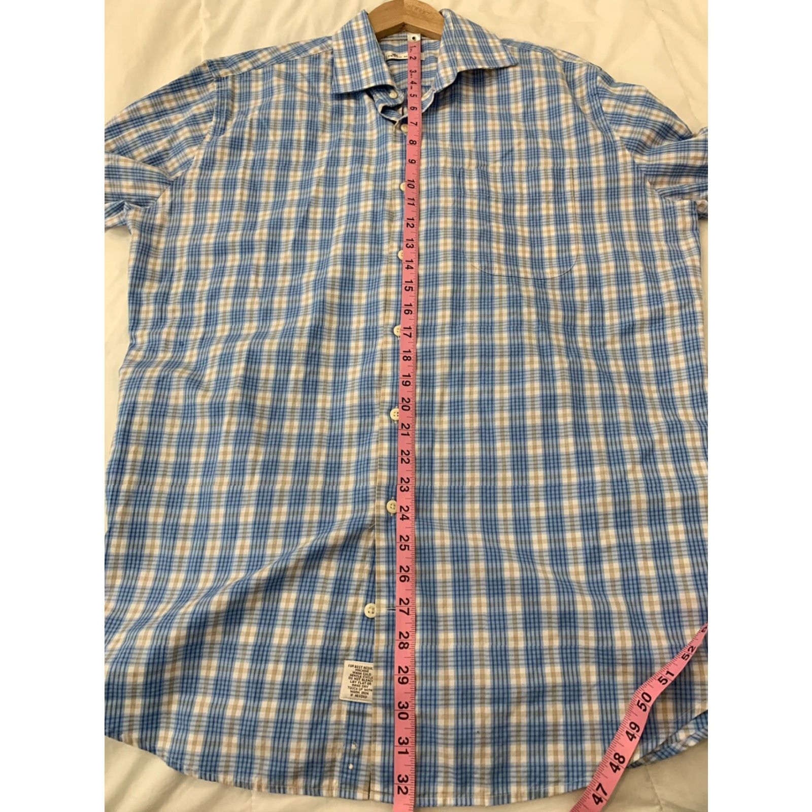 Peter Millar Peter Millar Plaid Long Sleeve Button-Front Shirt Men’s Large Blue Tan Blue Tan Plaid Long Sleeve Button-Up Shirt Mens Large Size US L / EU 52-54 / 3 - 5 Thumbnail