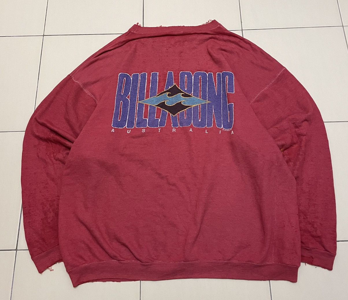 Billabong Vtg 90s Billabong Surf Trashed / Damaged Sweatshirt Size US XXL / EU 58 / 5 - 1 Thumbnail