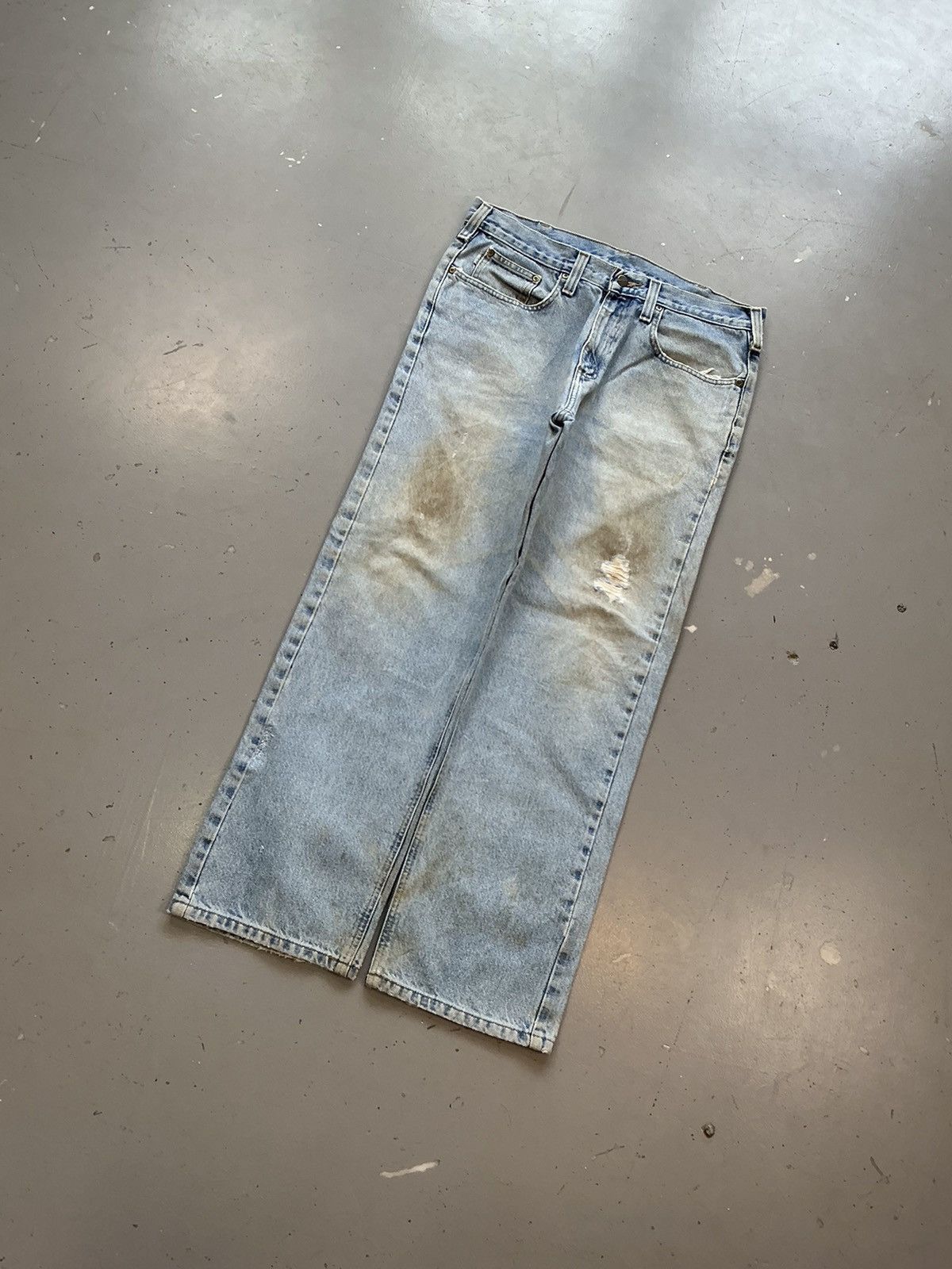 Carhartt × Vintage Vintage Carhartt b480 LYB distressed denim pant Size US 34 / EU 50 - 3 Thumbnail