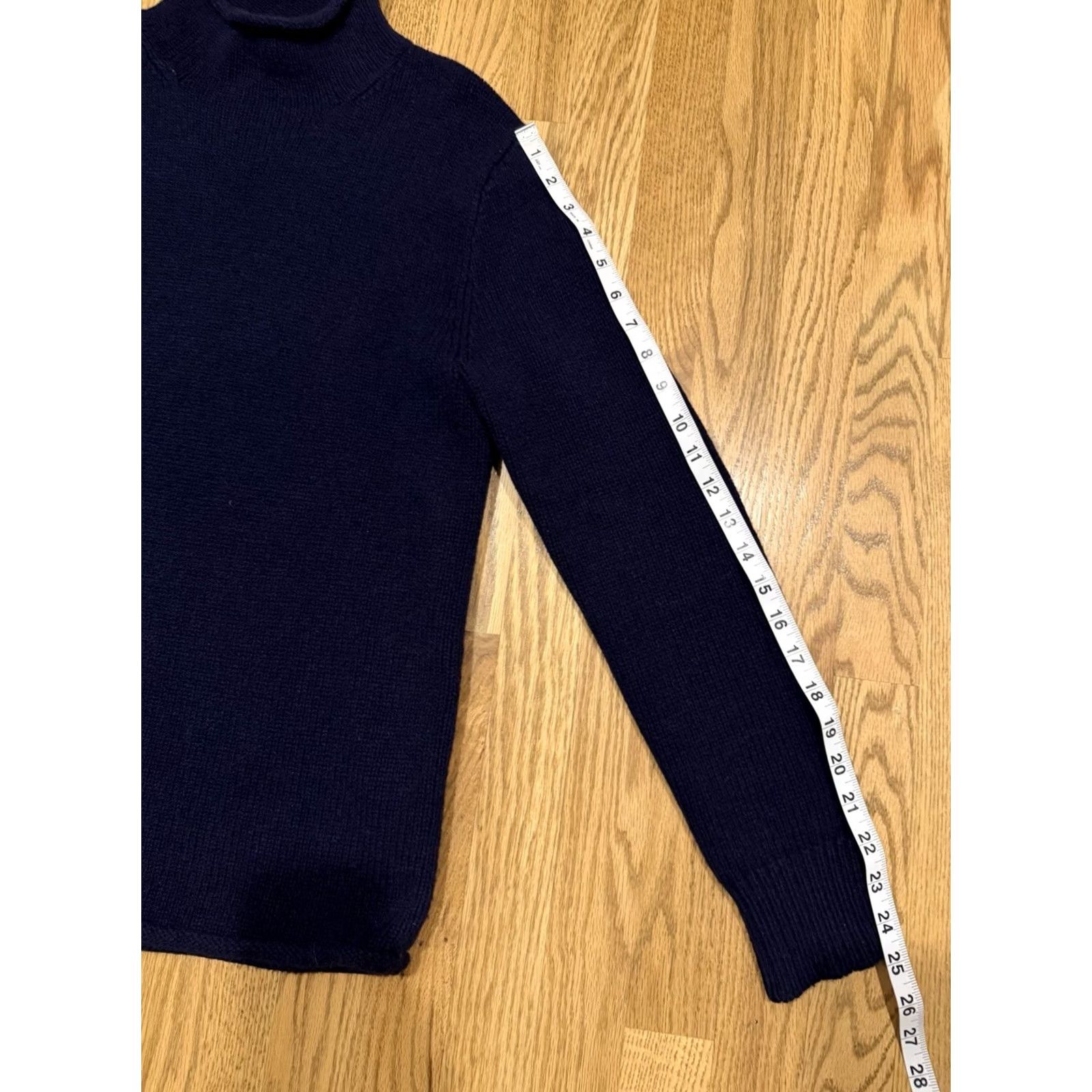 J.Crew VINTAGE J.CREW Knit Wool Lambswool Rollneck Pullover Sweater Mens XS Navy Blue Oarsman 90s Classic Preppy Size US XS / EU 42 / 0 - 8 Thumbnail