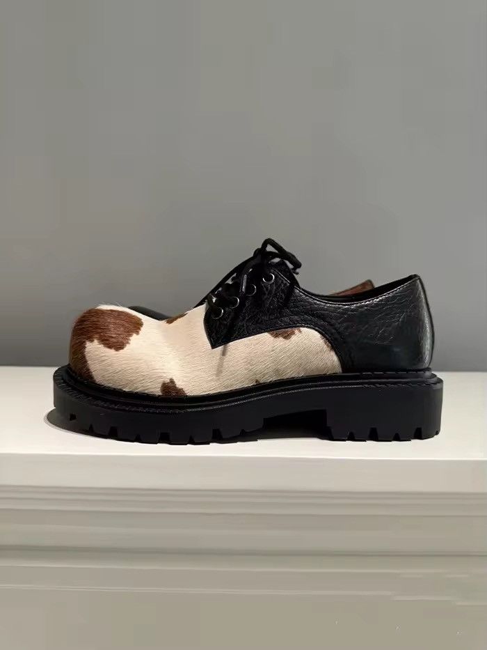 Other Streetwear Design High Street Cow Print Casual Leather Boots Size US 10.5 / EU 43-44 - 5 Thumbnail