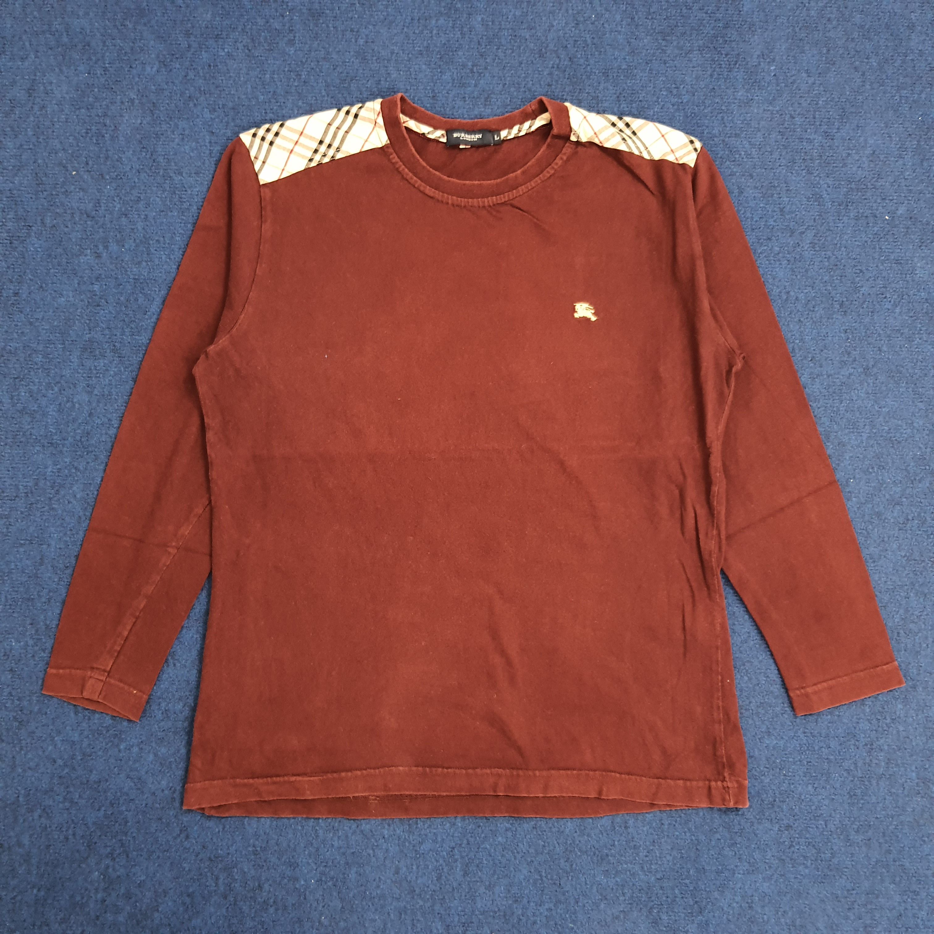 Vintage Burberry Nova Check Long Sleeve T-shirt cp2