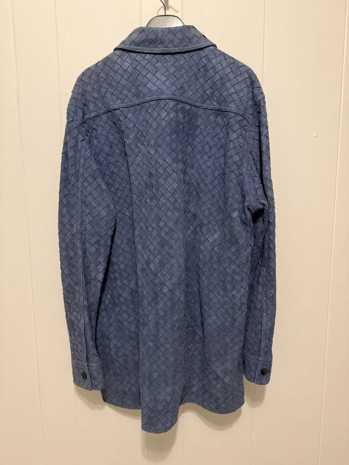 Bottega Veneta Intrecciato Leather Overshirt Size US L / EU 52-54 / 3 - 2 Thumbnail