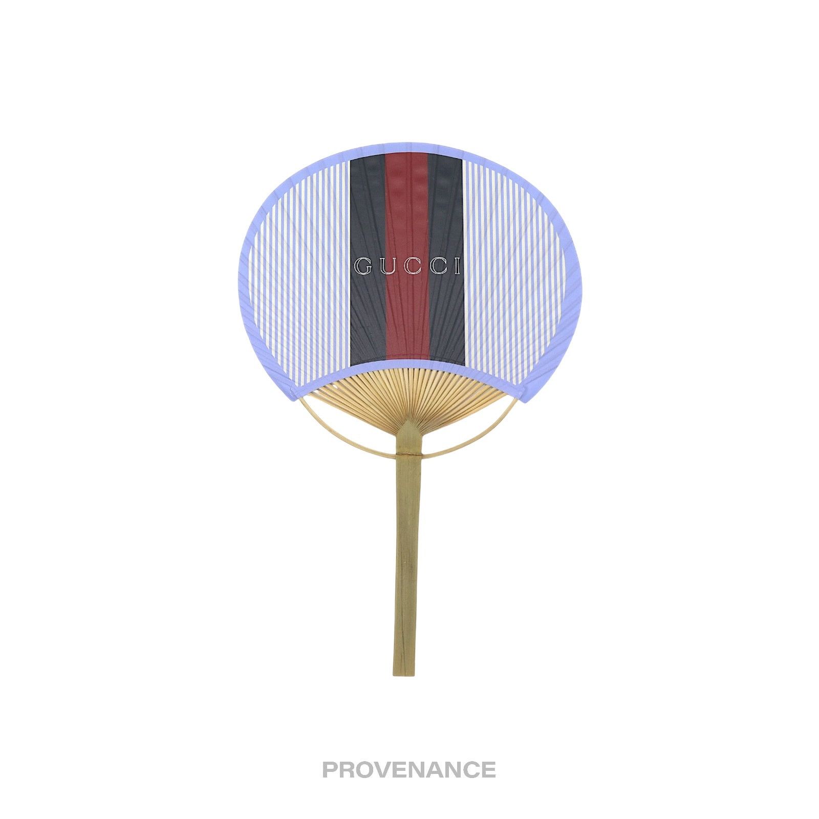 Gucci 🔴 Gucci Web Logo Bamboo Hand Fan - Black/Red Striped Size ONE SIZE - 1 Thumbnail
