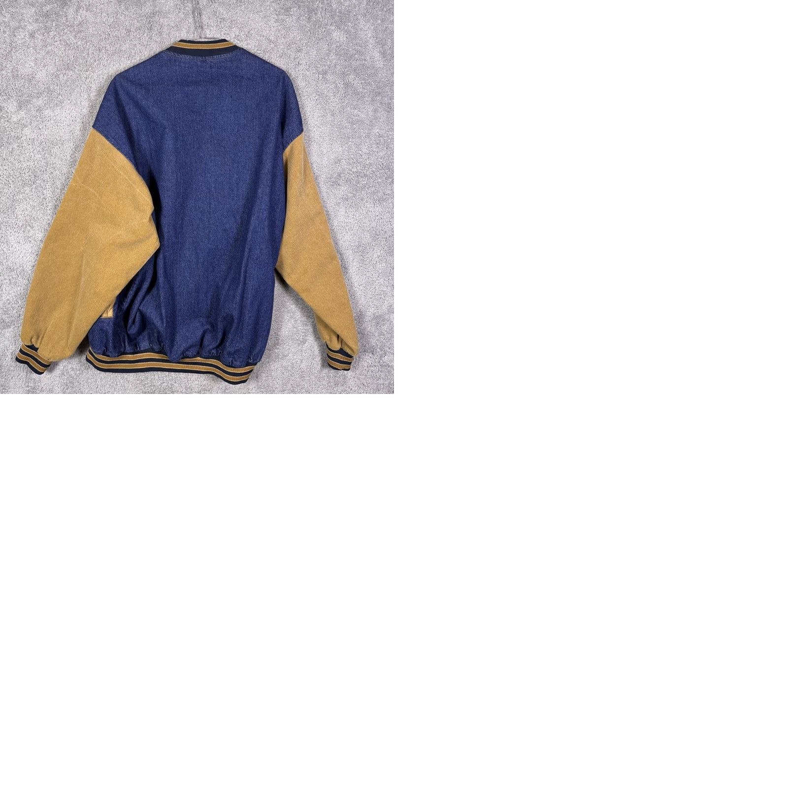Holloway Vintage Holloway Varsity Jacket Mens XL Denim Bomber Canvas Sleeves USA Made 90s Size US XL / EU 56 / 4 - 9 Thumbnail