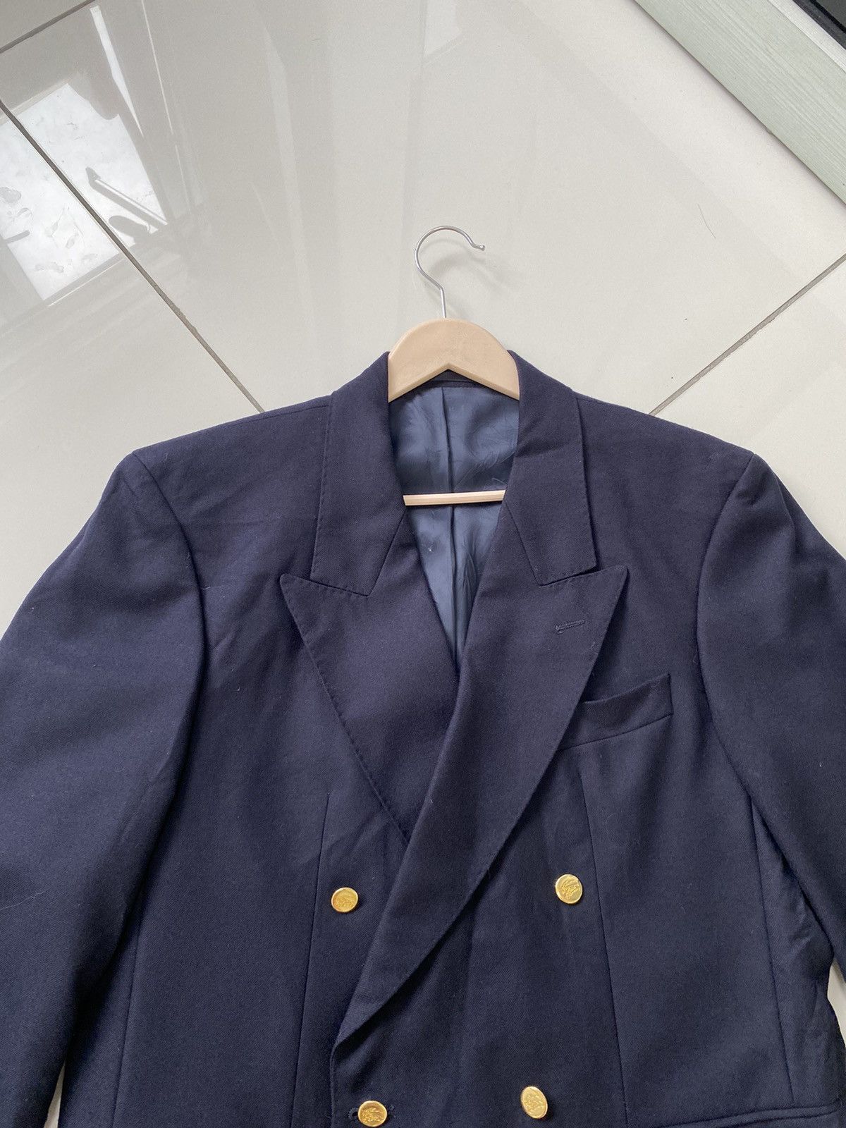 Burberry Burberry Dark Blue Wool Double Breasted Size 50S - 11 Thumbnail