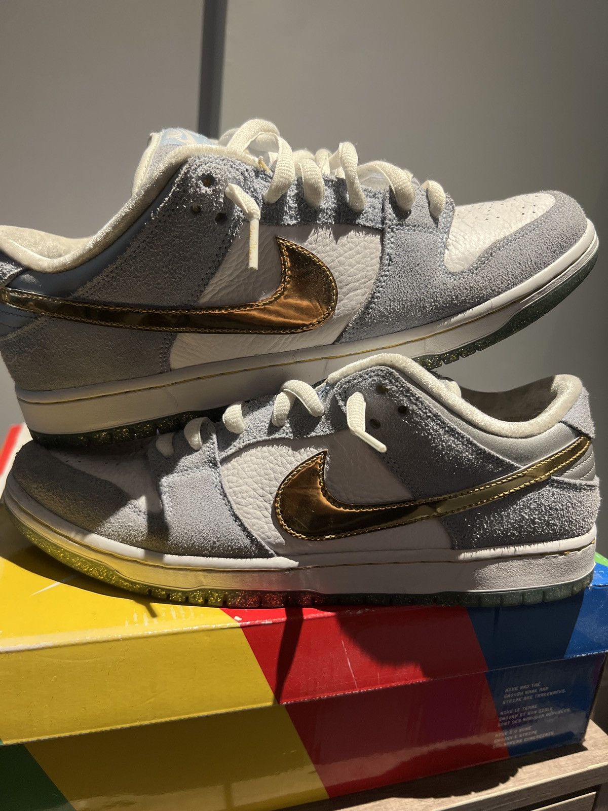 image of Nike Sean Cliver Dunk Sb's Shoes in Blue, Men's (Size 12)