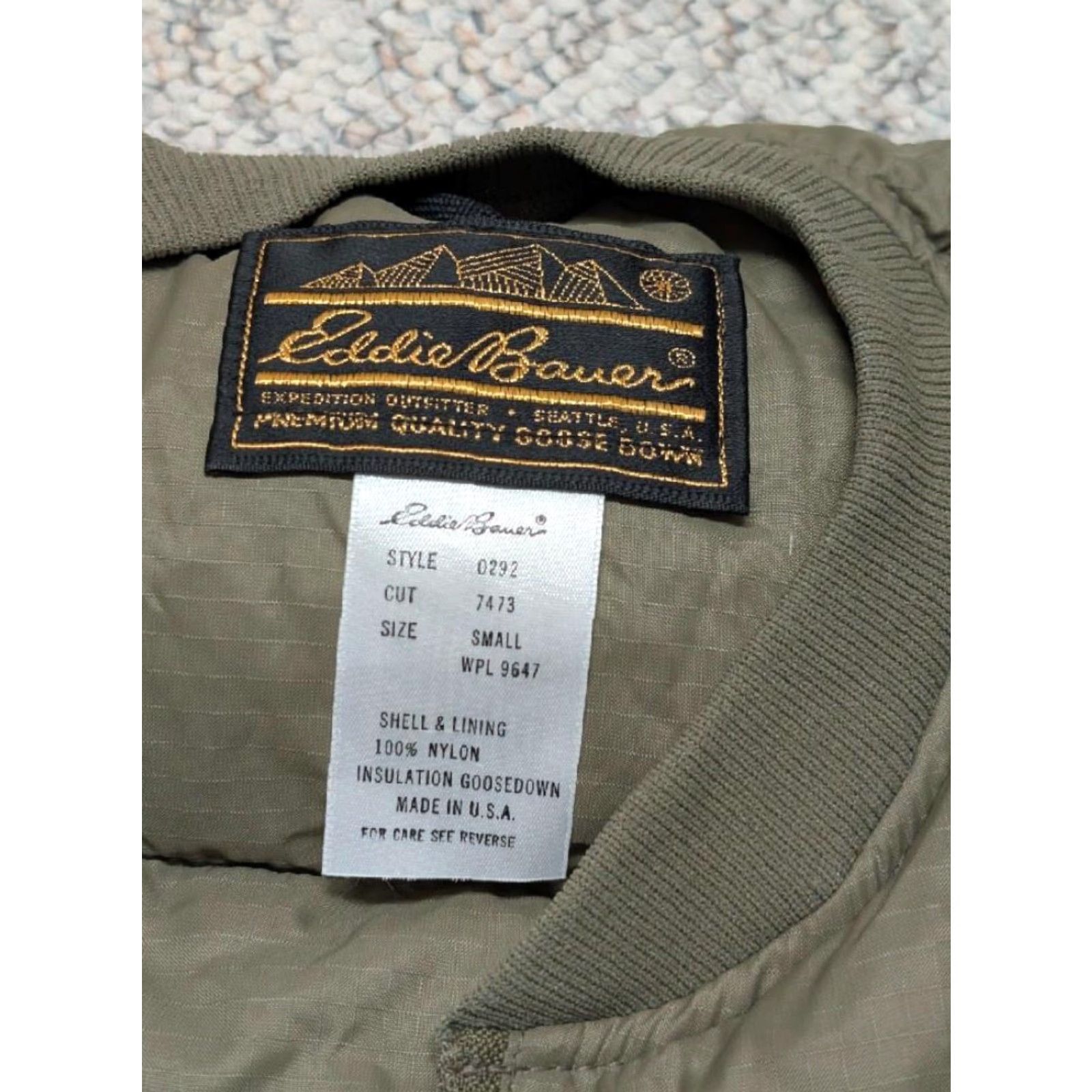 Eddie Bauer VINTAGE Eddie Bauer Jacket Puffer Goose Down USA Green S 36-38 Ripstop Nylon Zip Mens Size US S / EU 44-46 / 1 - 4 Thumbnail