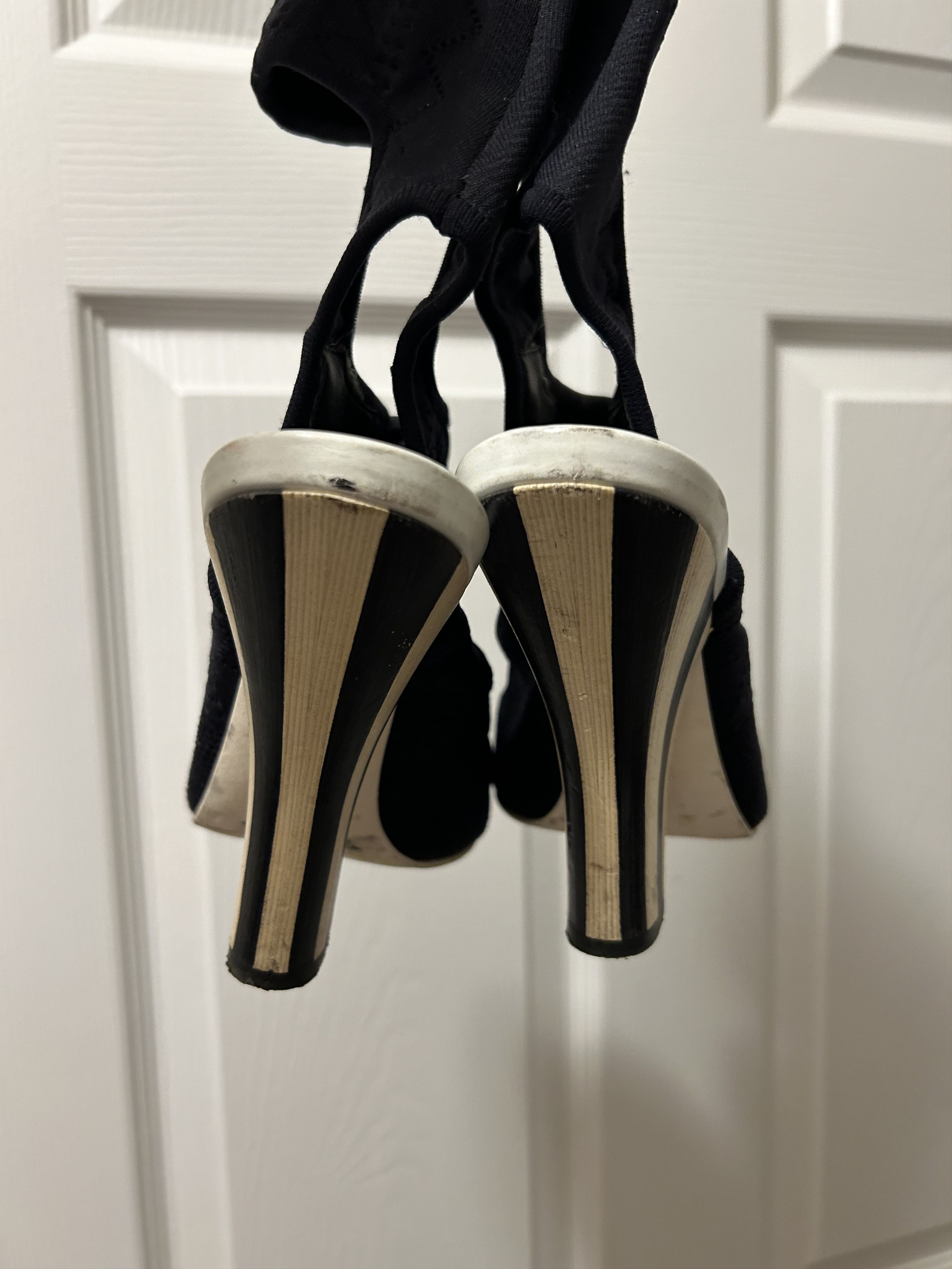 Fendi Fendi Black and Pink Sock Mules Size US 9 / IT 39 - 6 Thumbnail