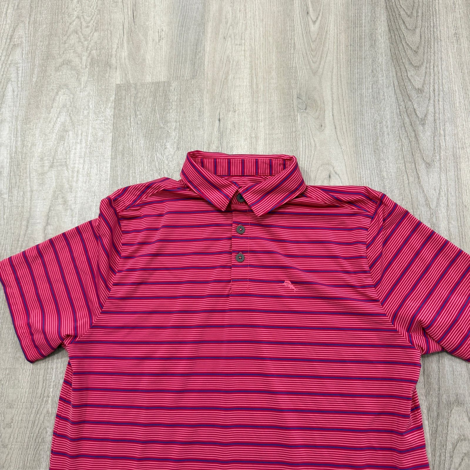 Tommy Bahama Tommy Bahama Island Zone Polo Shirt Men's Small Pink Striped Size US S / EU 44-46 / 1 - 2 Thumbnail