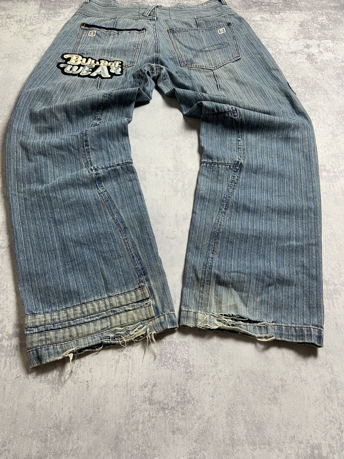 RARE Bullrot Wear Skaters Distressed Vintage Y2K Baggy Jeans