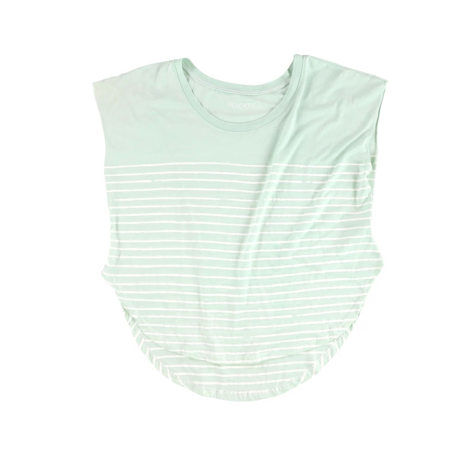 Vintage VINTAGE Mouchette Womens Distressed Stripes Graphic T-Shirt, mint, M Size M / US 6-8 / IT 42-44 - 2 Thumbnail