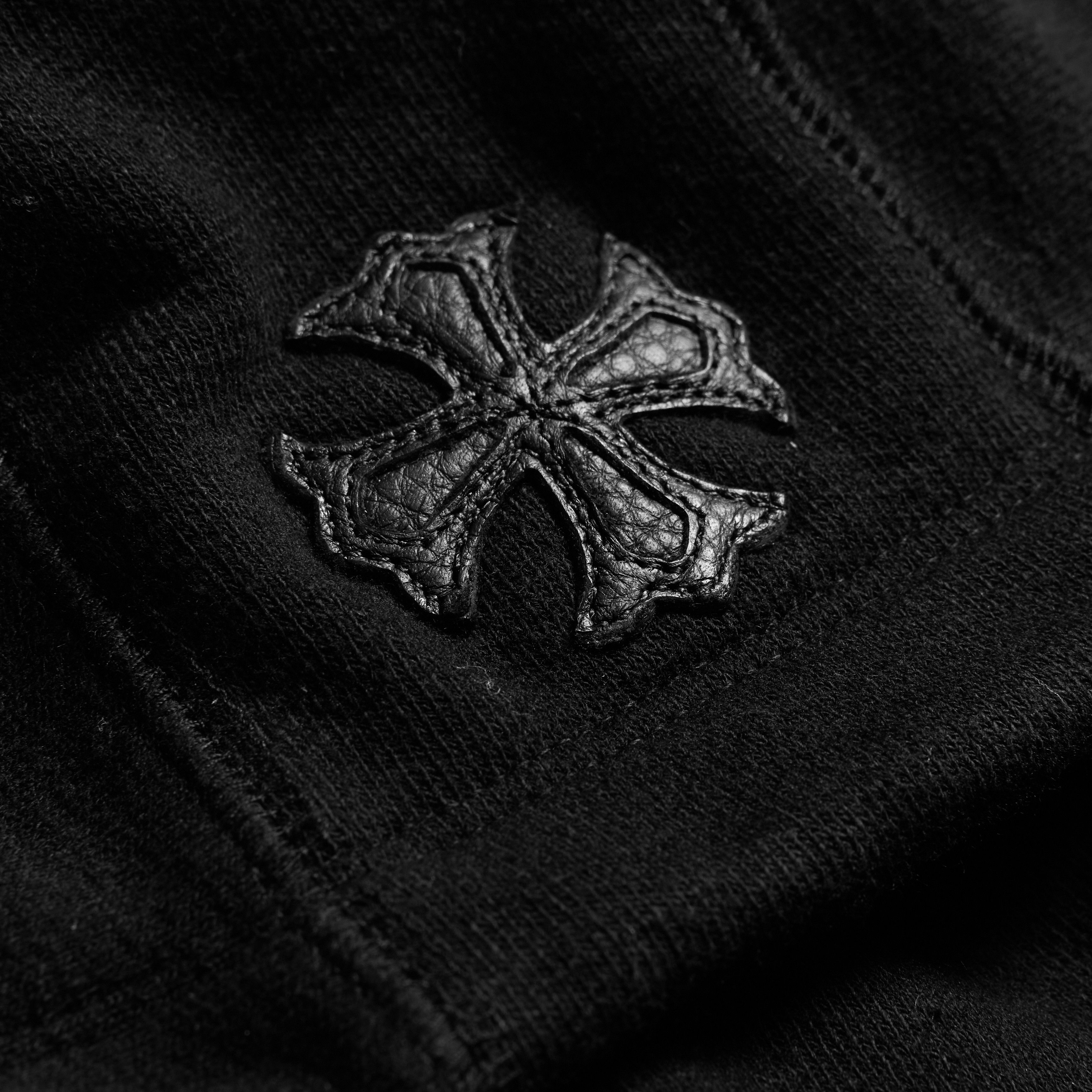 Chrome Hearts CHROME HEARTS Double Zip Black Leather Plus Patchwork Terry Size US S / EU 44-46 / 1 - 4 Thumbnail