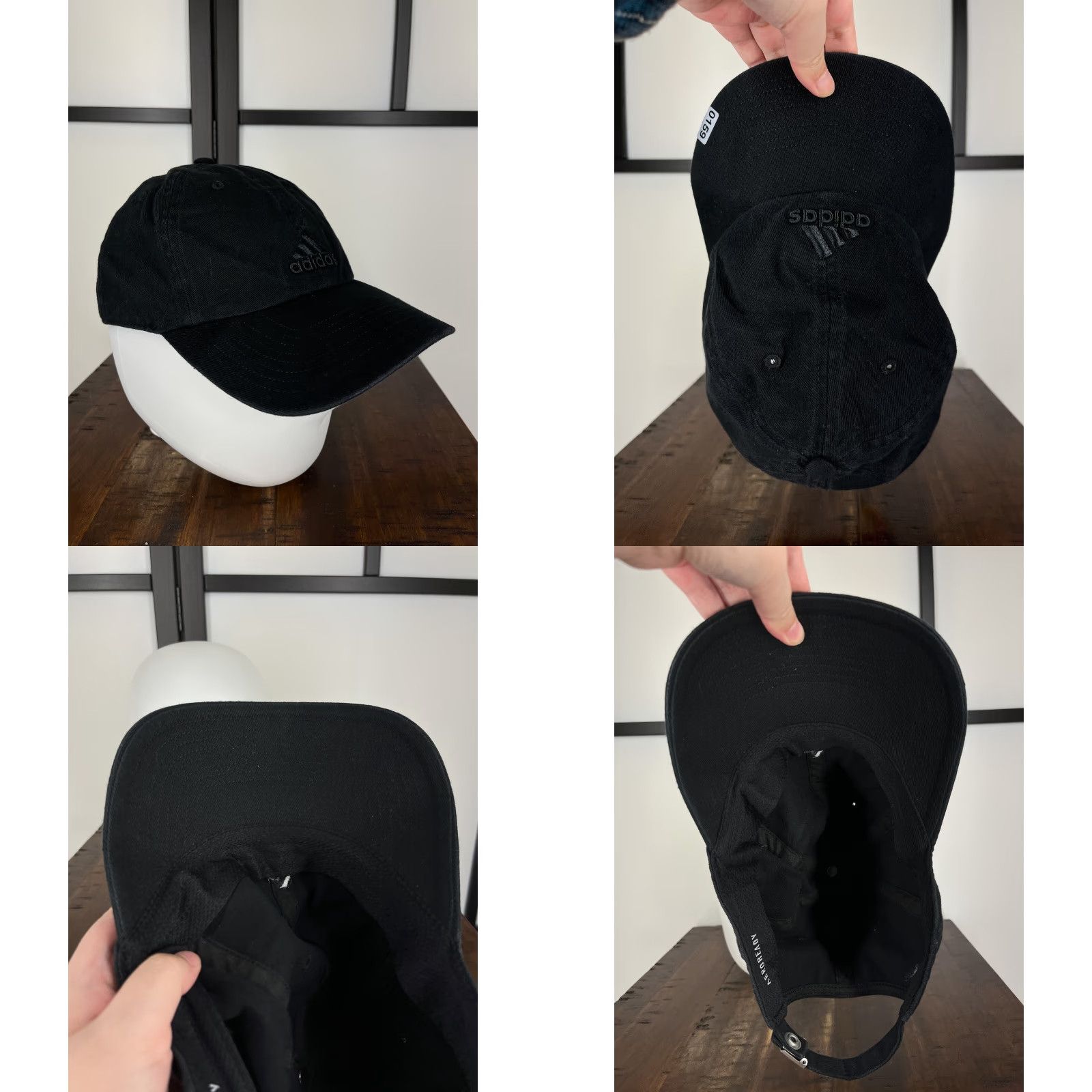 Adidas adidas Hat Cap Strap Back Adult One Size Black 100% Cotton Aeroready Twill Golf Hat Unisex Adults Black Accessories Sports Logo 90s Outdoor Mens Size ONE SIZE - 8 Thumbnail