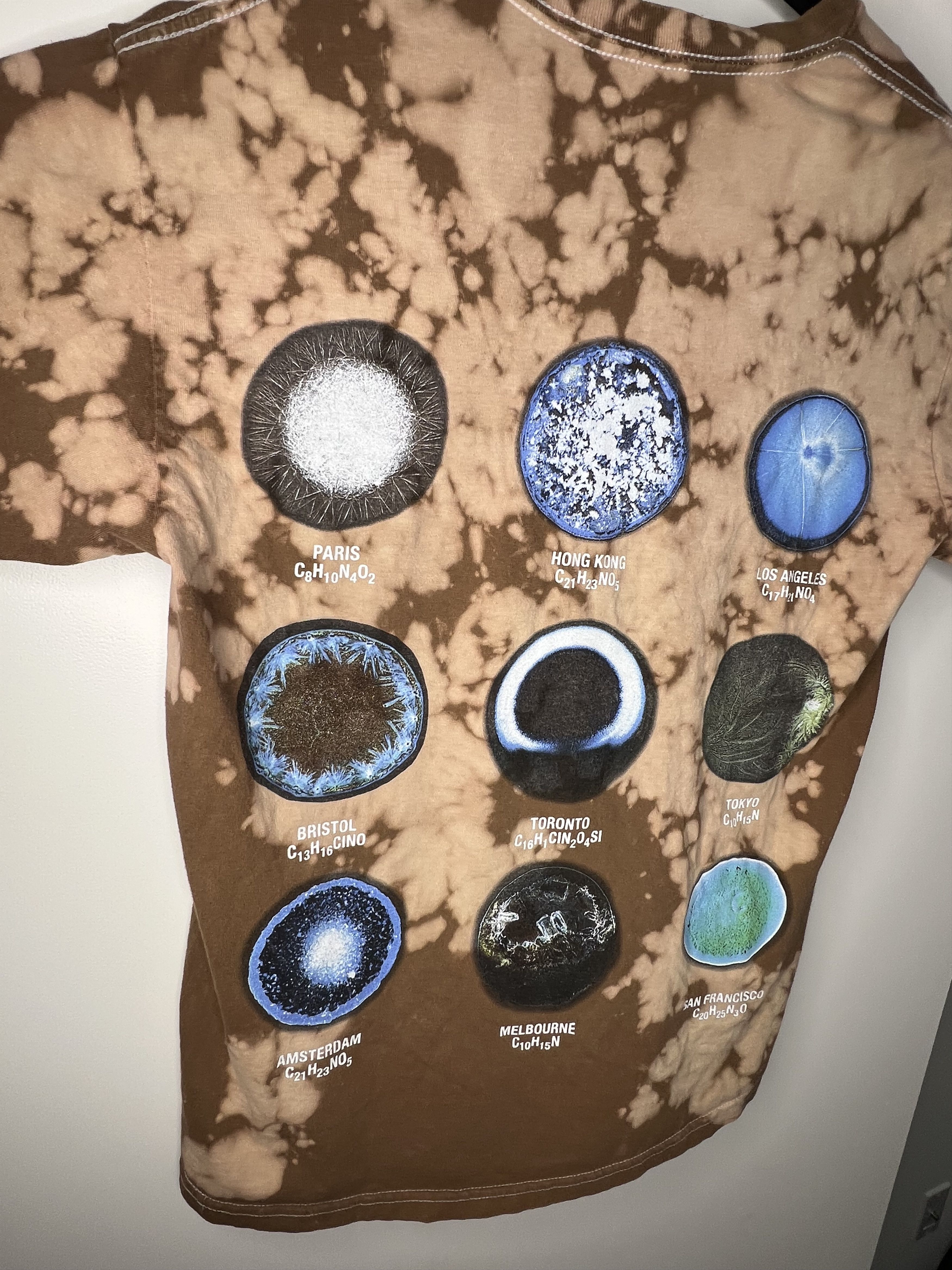 Pleasures Petri dish Crystal Cities Back Brown Pink Marble Tie Dye Tee Size US M / EU 48-50 / 2 - 8 Thumbnail