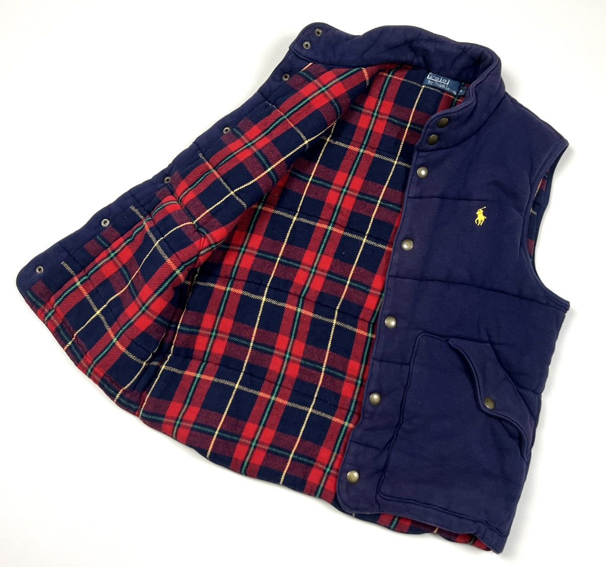 Polo Ralph Lauren × Ralph Lauren × Vintage Vintage Polo Ralph Lauren Blue Cotton Y2k Faded Vest Size S Size US S / EU 44-46 / 1 - 3 Thumbnail