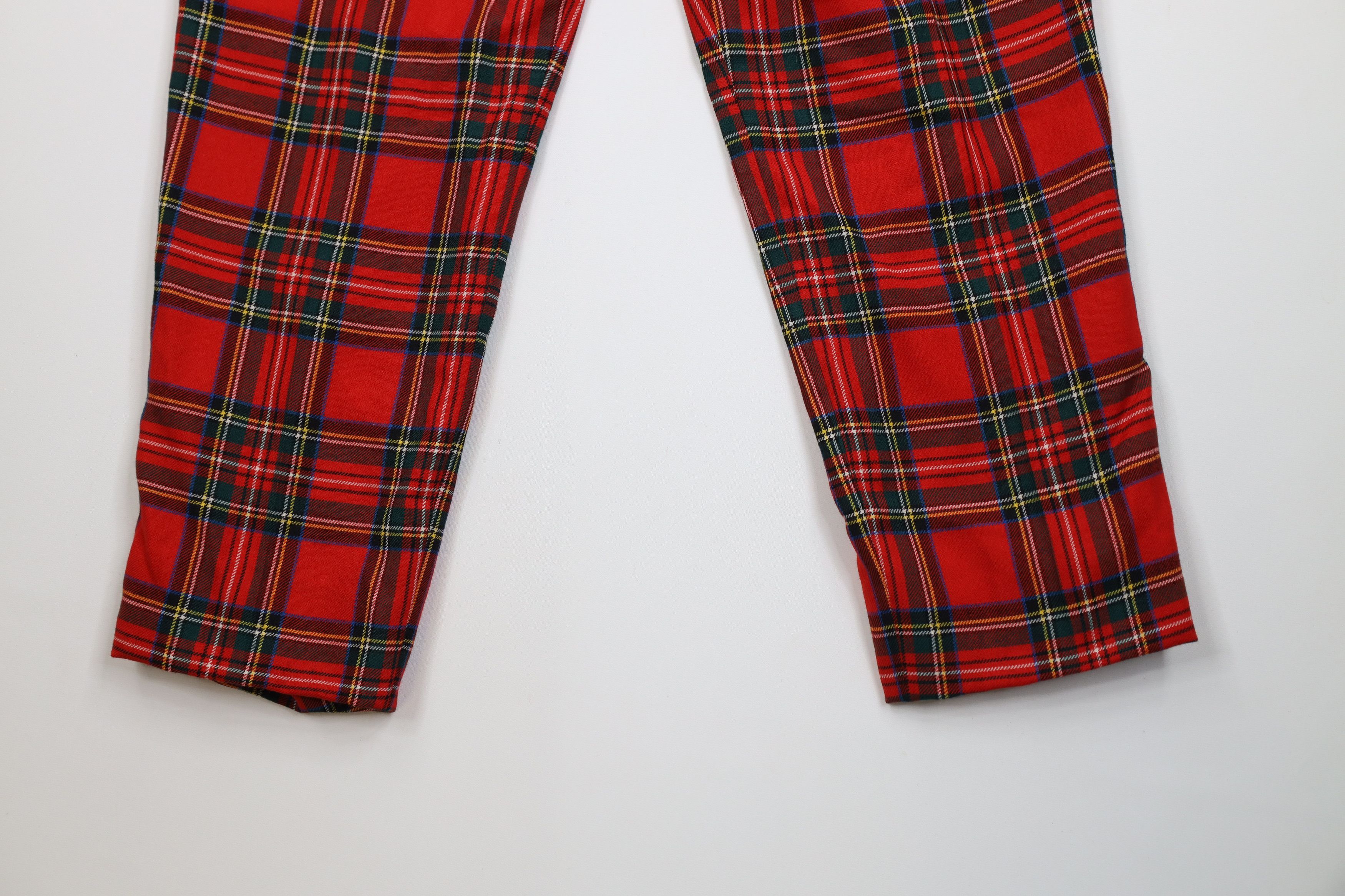 Vintage Vintage 90s Streetwear Tapered Leg Chino Pants Red Plaid Size 28" / US 6 / IT 42 - 4 Thumbnail
