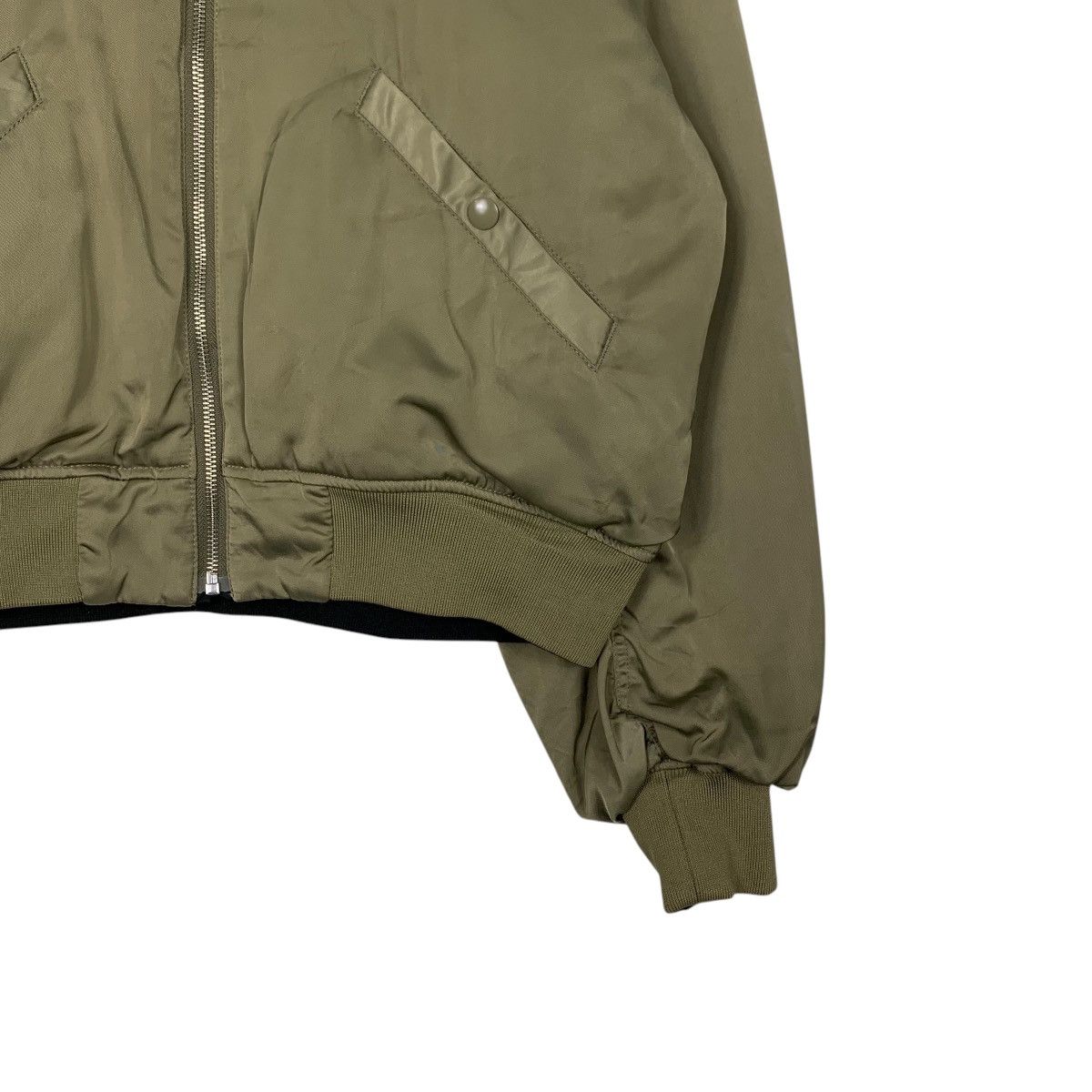 MOUSSY MOUSSY Green Black Reversible Bomber Jacket #2355-C105 Size ONE SIZE - 4 Thumbnail