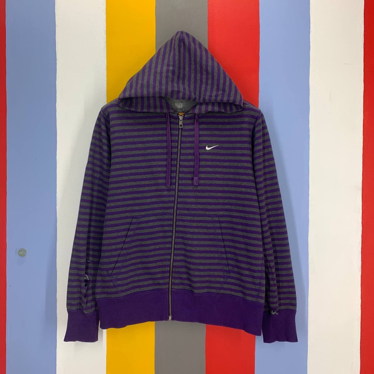 Nike NIKE Stripe Zipper Hoodie #2201/21 Size US M / EU 48-50 / 2 - 1 Thumbnail