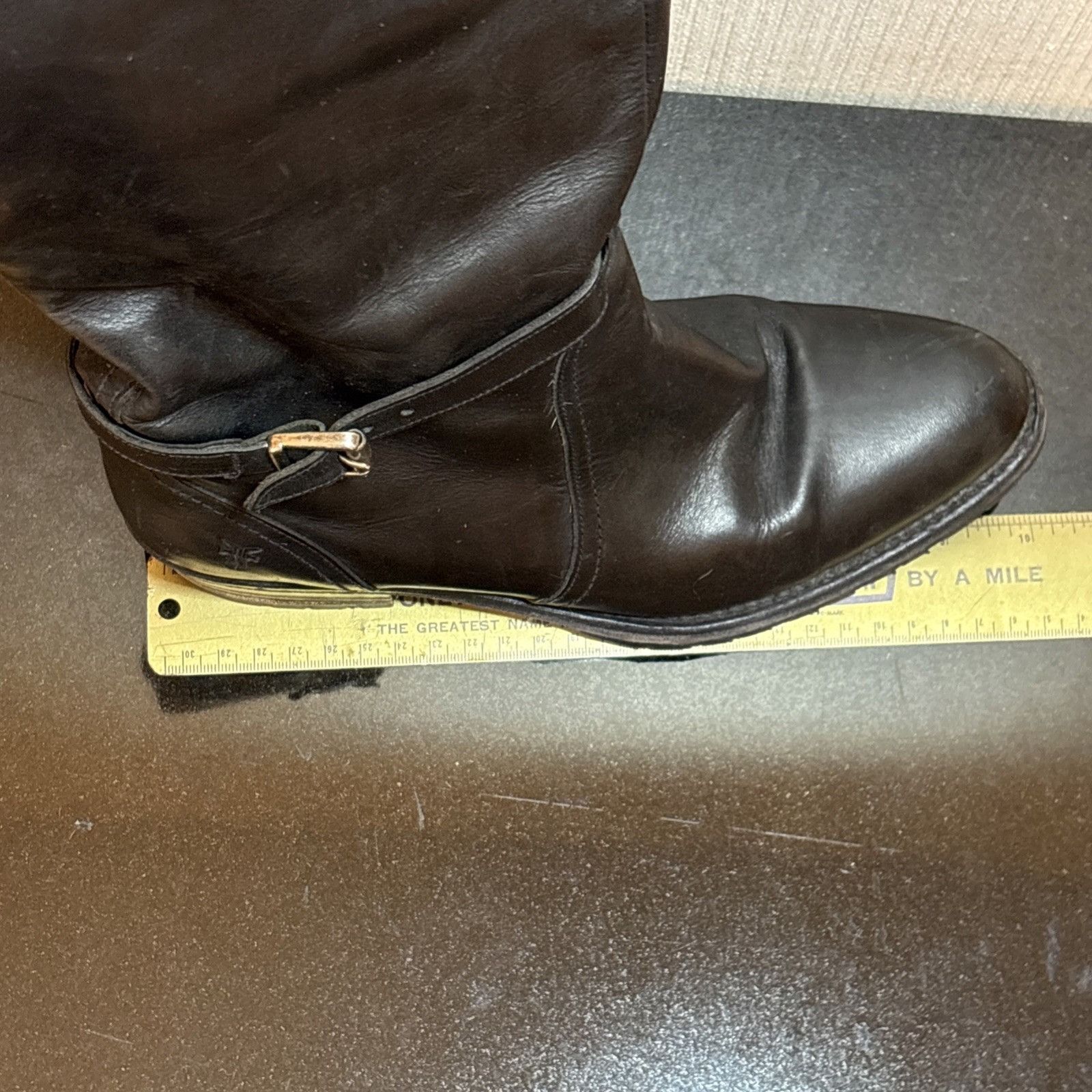 Frye Frye Dorado Riding Boots Womens Size 7 Black Leather Rabbit Size US 7 / IT 37 - 12 Thumbnail