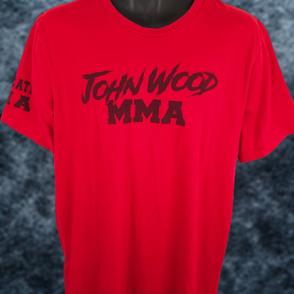 Vintage Syndicate MMA T Shirt Mens XL Red John Wood Mixed Martial Arts Fighting Shirt Mens XL Red MMA Fighting Sports Size US XL / EU 56 / 4 - 1 Thumbnail