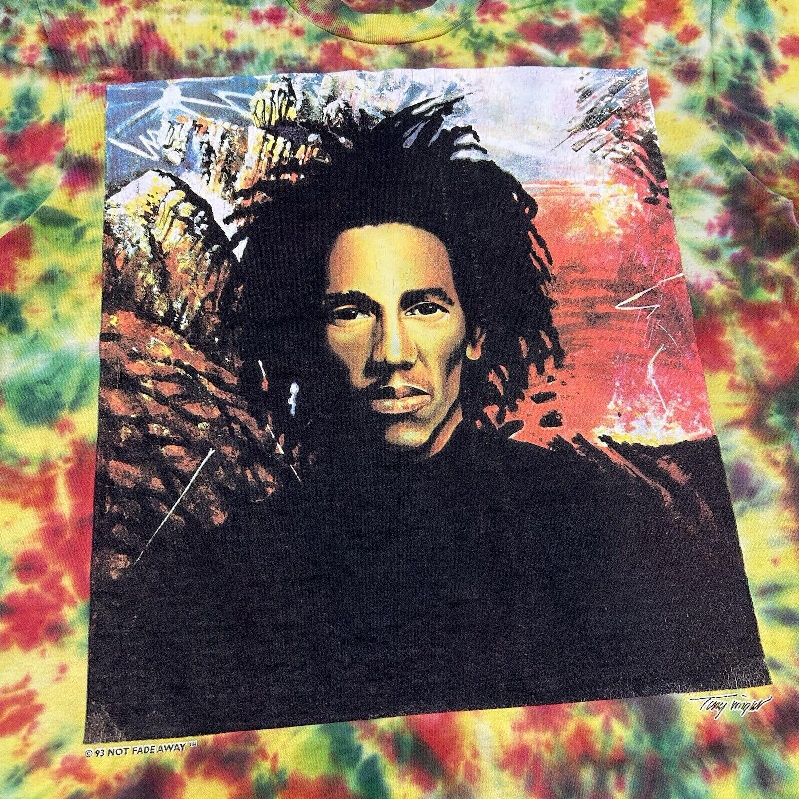 Vintage Vintage 90s Bob Marley Natty Dreadlock Album Promo Art Tee Size US L / EU 52-54 / 3 - 3 Thumbnail