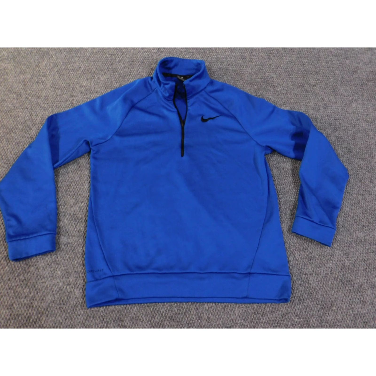 Nike Nike Sweatshirt Mens Regular M Blue 1/4 Zip Pullover Mock Neck Zip Logo Knit Polyester Sports Dress? Size US M / EU 48-50 / 2 - 4 Thumbnail