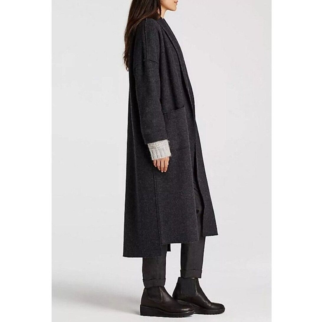 Eileen Fisher Eileen Fisher Brushed Wool Shawl CollarCoat Women's Large Size L / US 10 / IT 46 - 2 Thumbnail