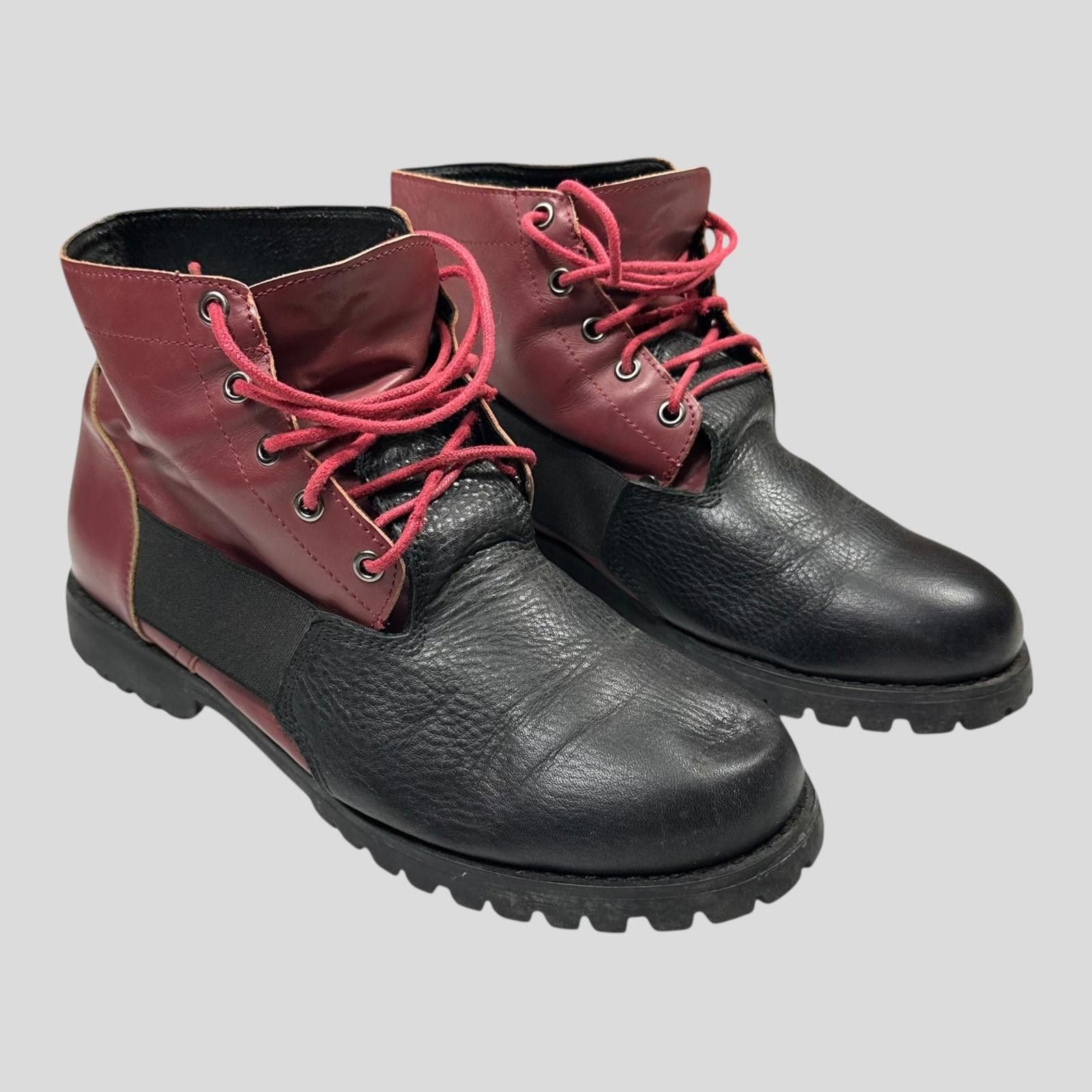 Comme des Garcons CDG Homme Plus FW10 Vibram Leather Bi-colour Boots - UK7/7.5 Size US 8 / EU 41 - 3 Thumbnail