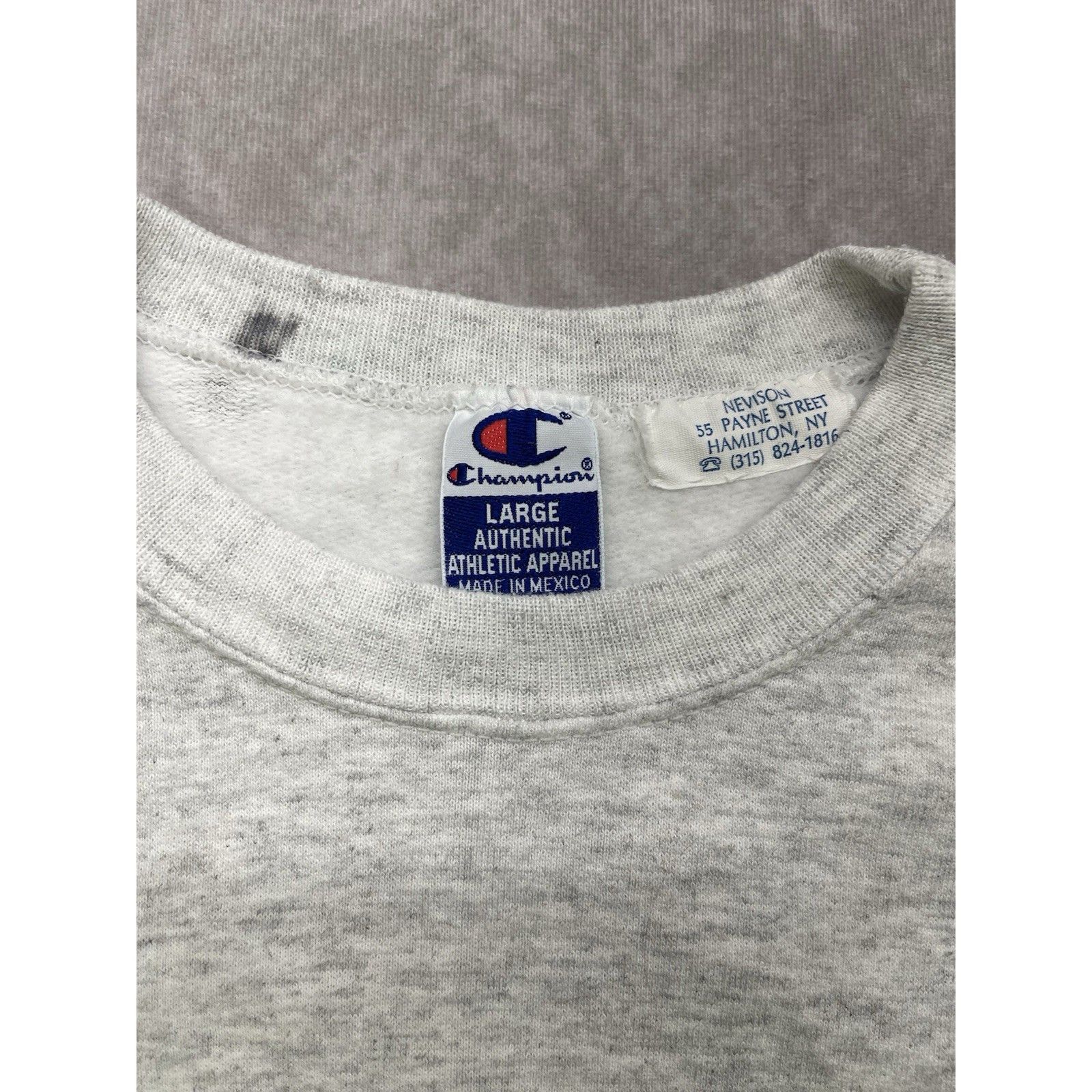 Champion Vintage 90s Champion Georgetown Sweatshirt LARGE Gray Blue L Size US L / EU 52-54 / 3 - 3 Thumbnail