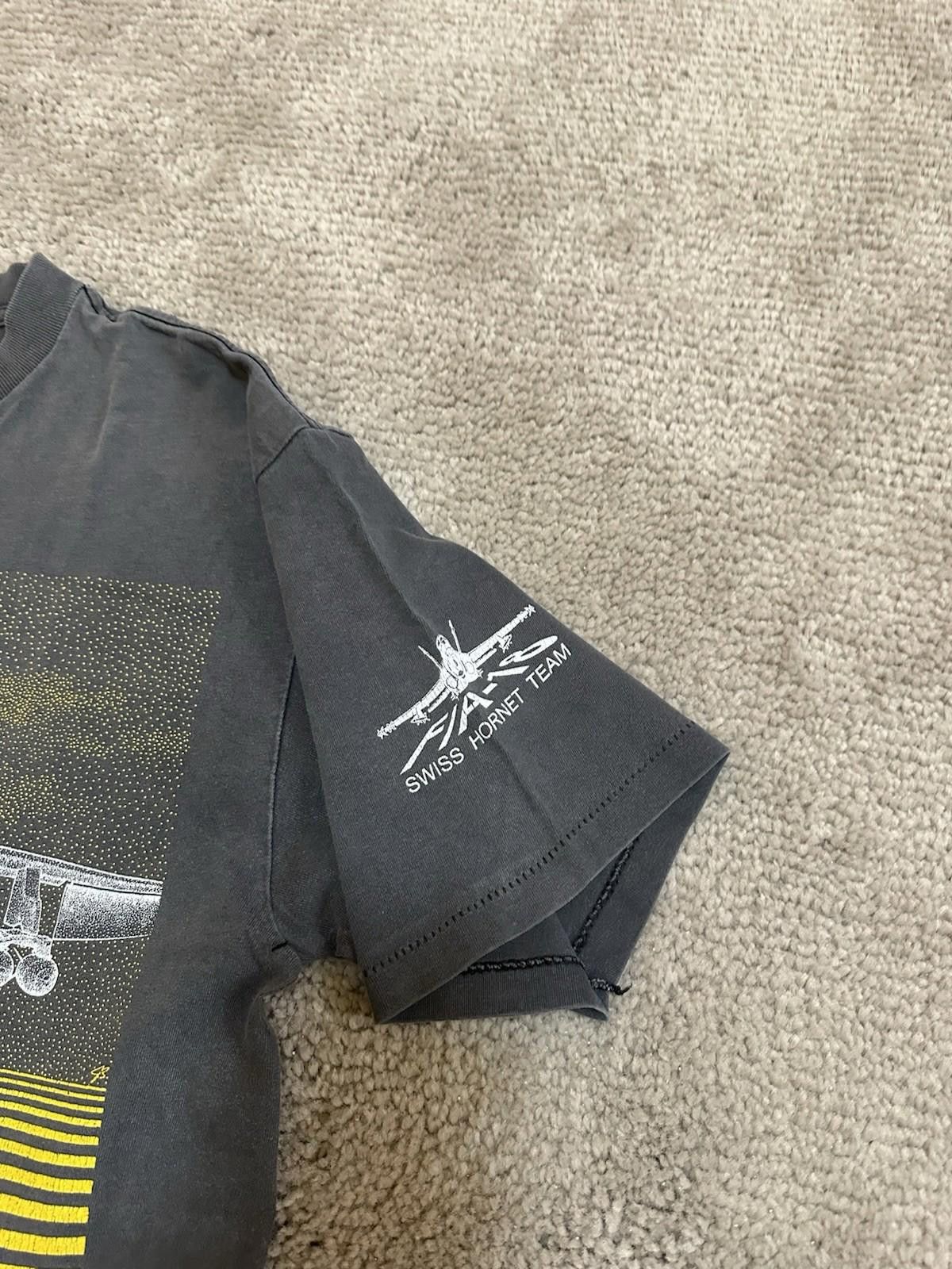 Other VTG 1996 FA-18 Swiss Hornet Fighter T Shirt Blackbird USA Size US L / EU 52-54 / 3 - 7 Thumbnail