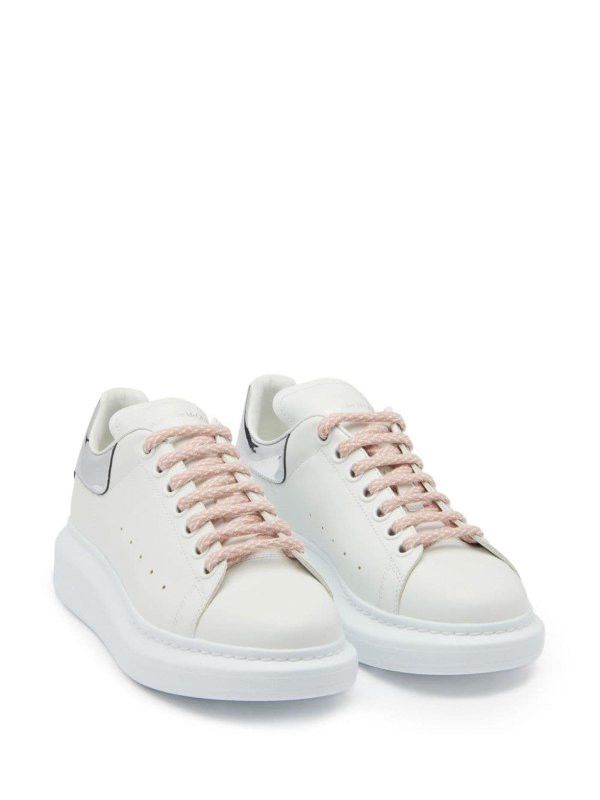 Alexander McQueen o1w1db10925 Oversized Sneaker in White/Silver Size US 6 / IT 36 - 4 Thumbnail