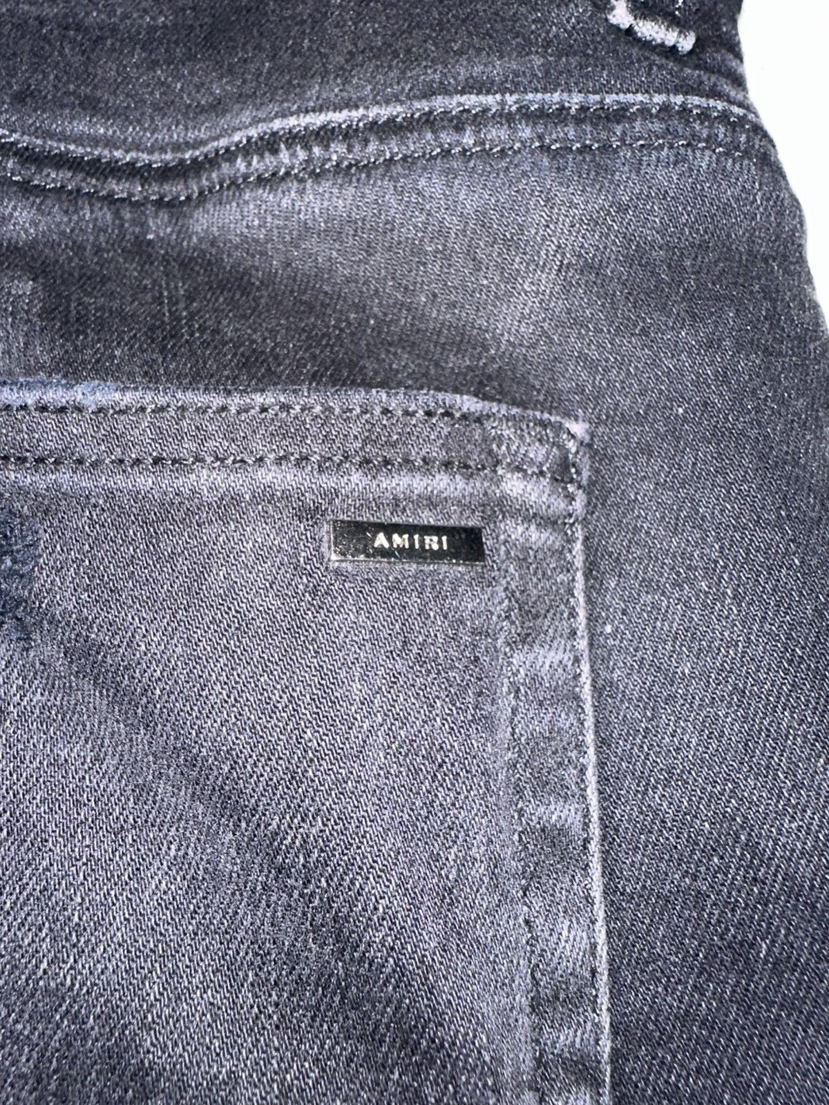 Amiri AMIRI Old English Logo Clay Black Denim Jeans Size US 34 / EU 50 - 8 Thumbnail