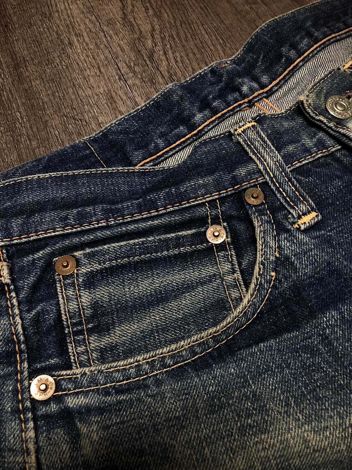The Real McCoy's × Vintage Joe McCoy Selvedge Distressed denim Jeans Size US 29 - 11 Thumbnail