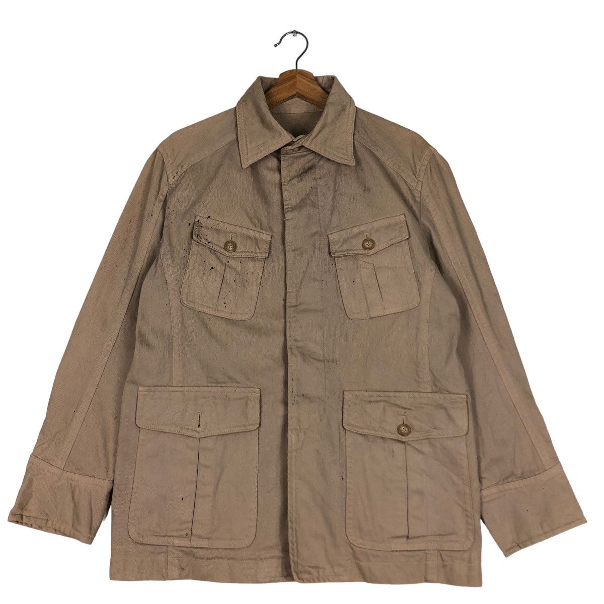Japanese Brand 🔥Vtg Chore Jacket Military Collection Slant Pocket 3D Size US M / EU 48-50 / 2 - 1 Thumbnail