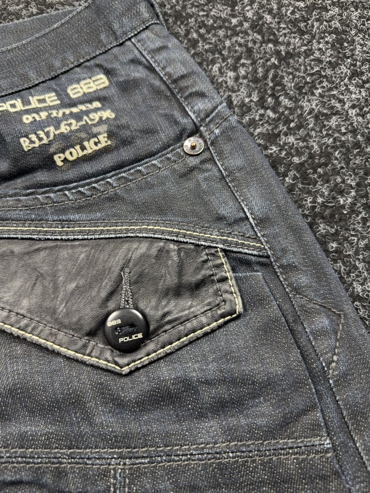 Japanese Brand Y2K Japanese Police G-Star style 00s Retro Dark Denim Jeans Size US 32 / EU 48 - 13 Thumbnail