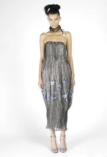 Giorgio Armani Resort 2012 Giorgio Armani sheer silver gown Size XS / US 0-2 / IT 36-38 - 14 Thumbnail