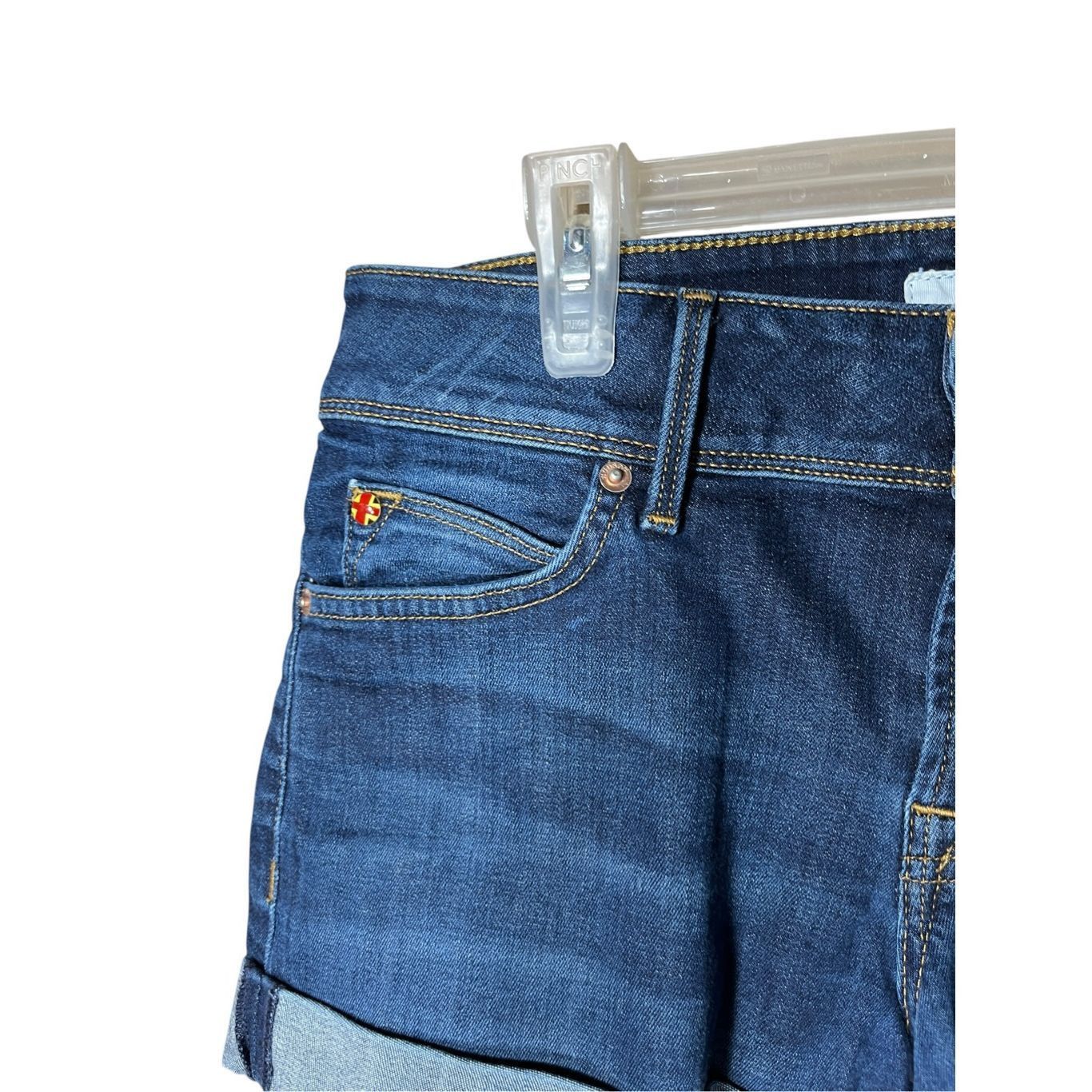 Hudson Hudson Jeans Croxley Mid Thigh Cuffed Blue Jean Shorts Size Size 33" - 2 Thumbnail