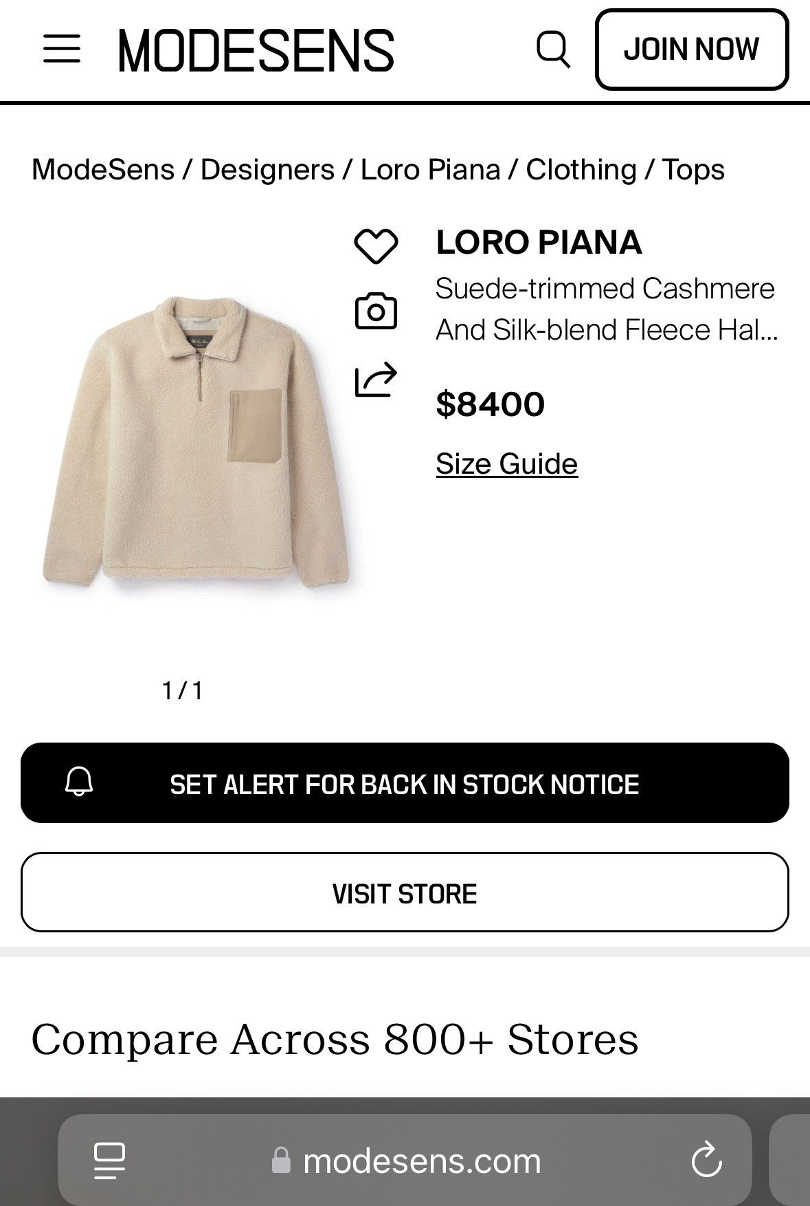 Loro Piana Loro Piana SUEDE-TRIMMED CASHMERE SILK-BLEND FLEECE HALF-ZIP Size US XL / EU 56 / 4 - 5 Thumbnail