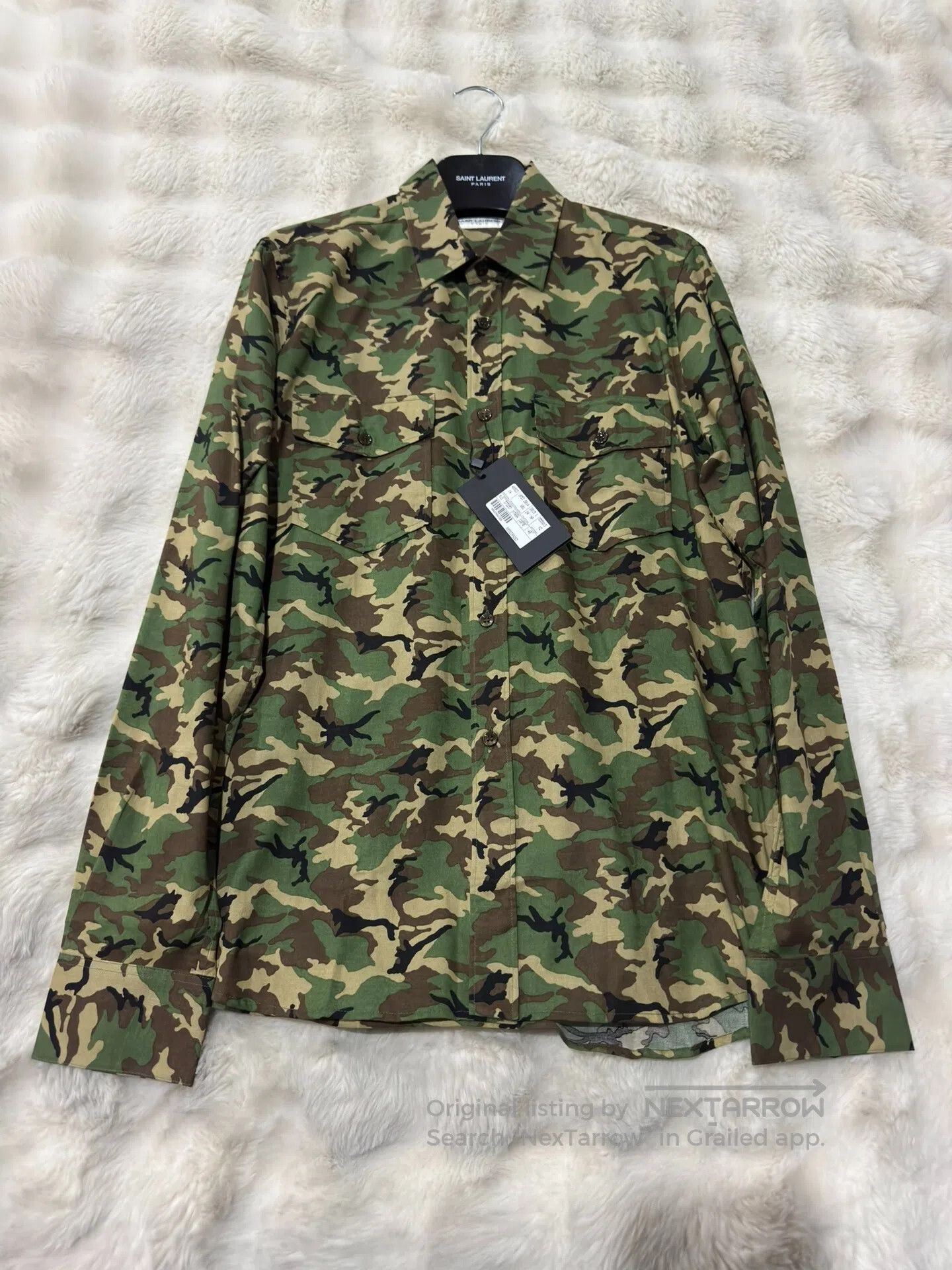 Saint Laurent Paris Saint Laurent Paris Camouflage Shirt| Size S / US 4 / IT 40 - 1 Thumbnail