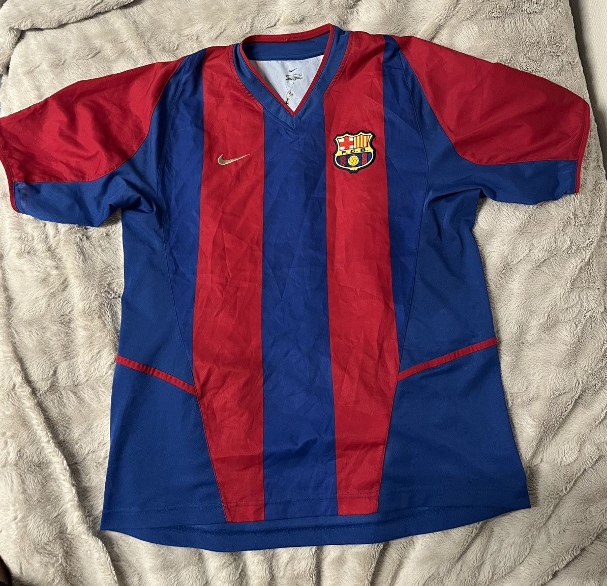 Nike FC Barcelona 2002-2003 Nike home jersey Size US L / EU 52-54 / 3 - 1 Thumbnail