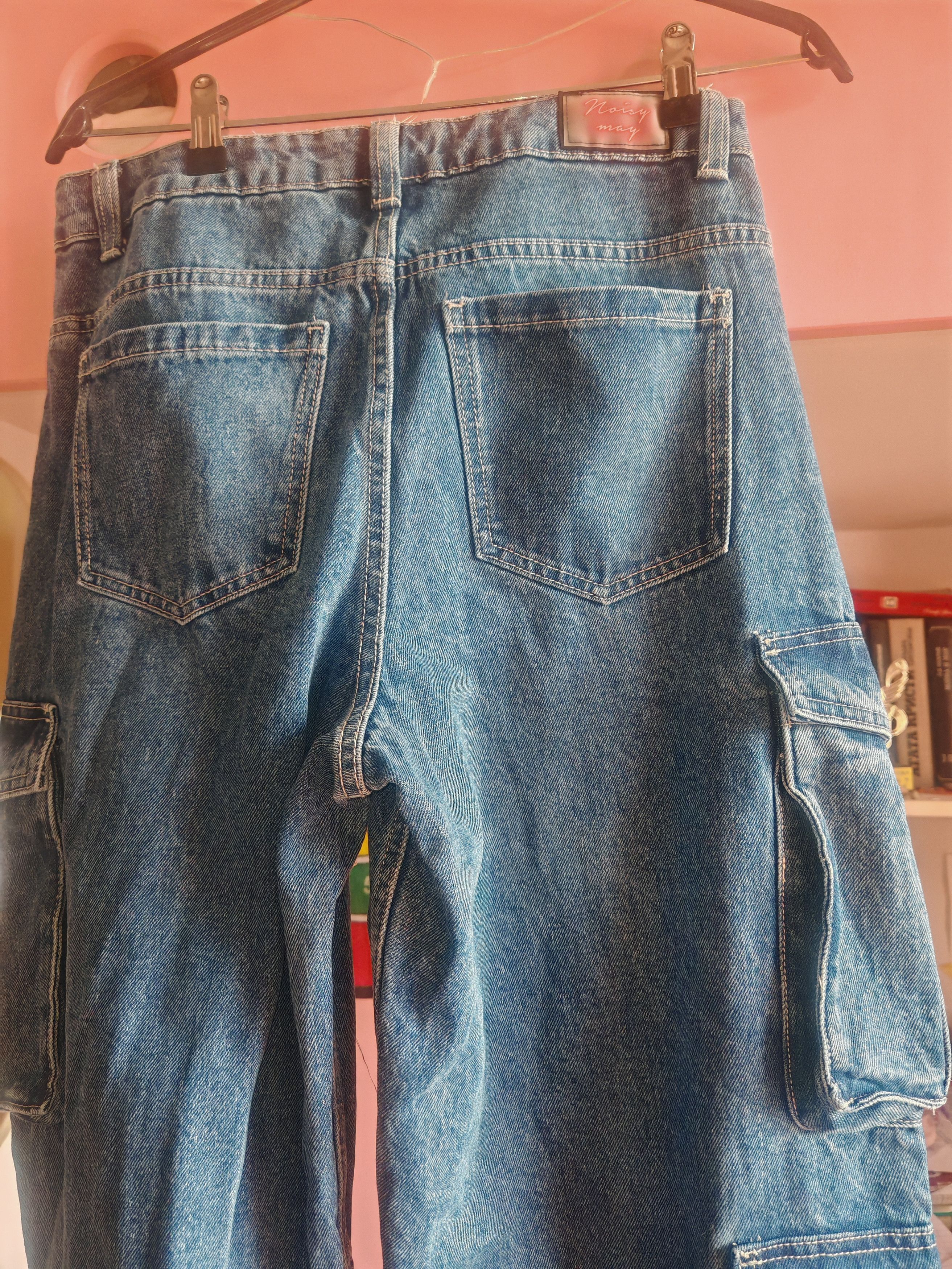 Other Baggy Wide Leg Noisy May Cargo Barrel Jeans 28/32 Size 28" / US 6 / IT 42 - 4 Thumbnail