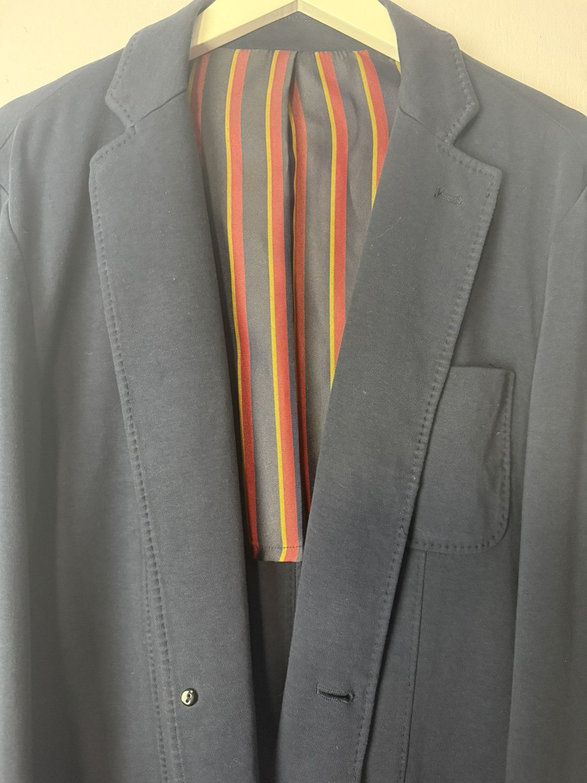 Saks Fifth Avenue Vintage Handmade Blazer Unique Blue Size 44 Japanese Style Size 44R - 2 Thumbnail